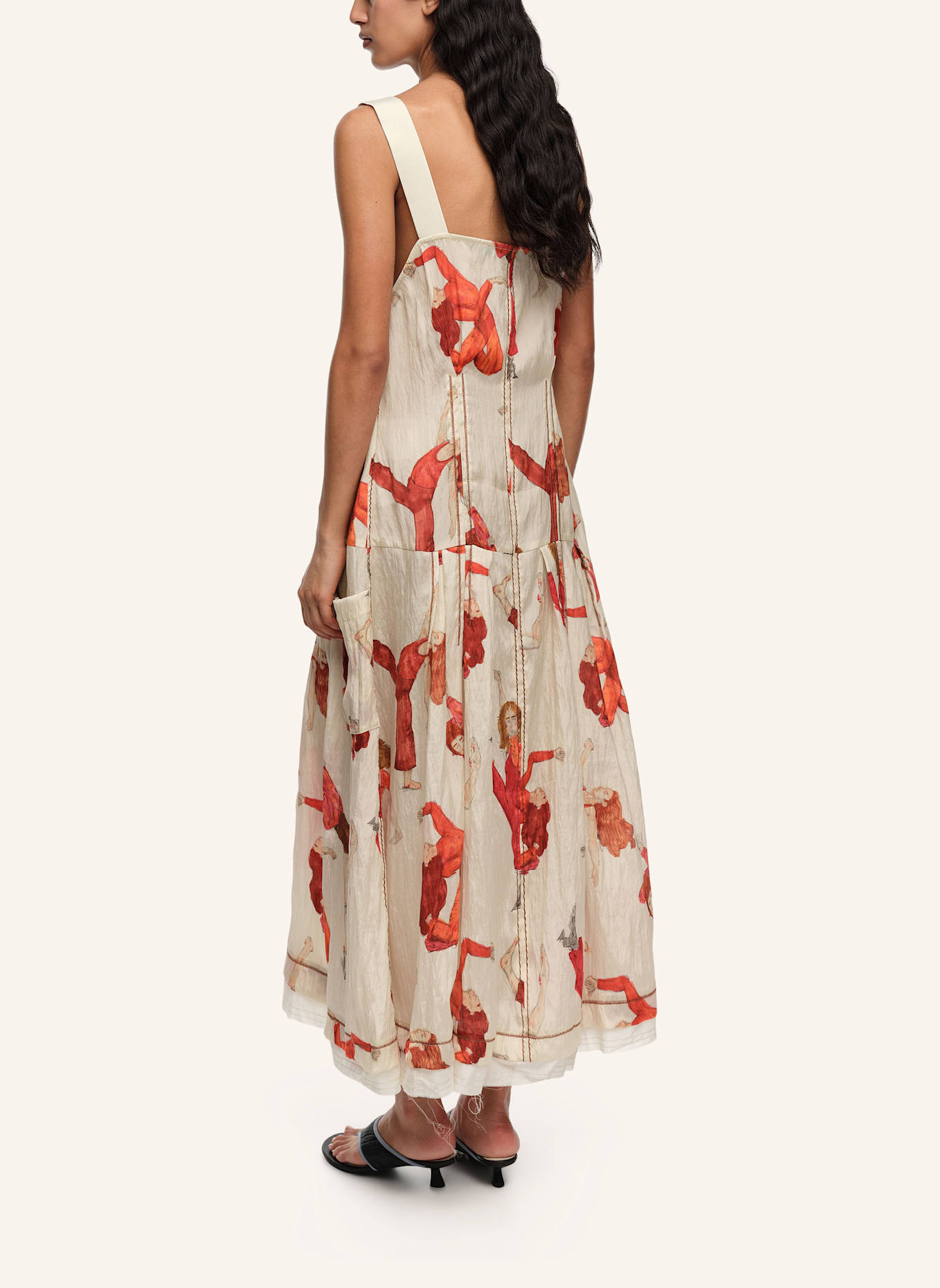 BIMBA Y LOLA Trägerkleid: KHAKI