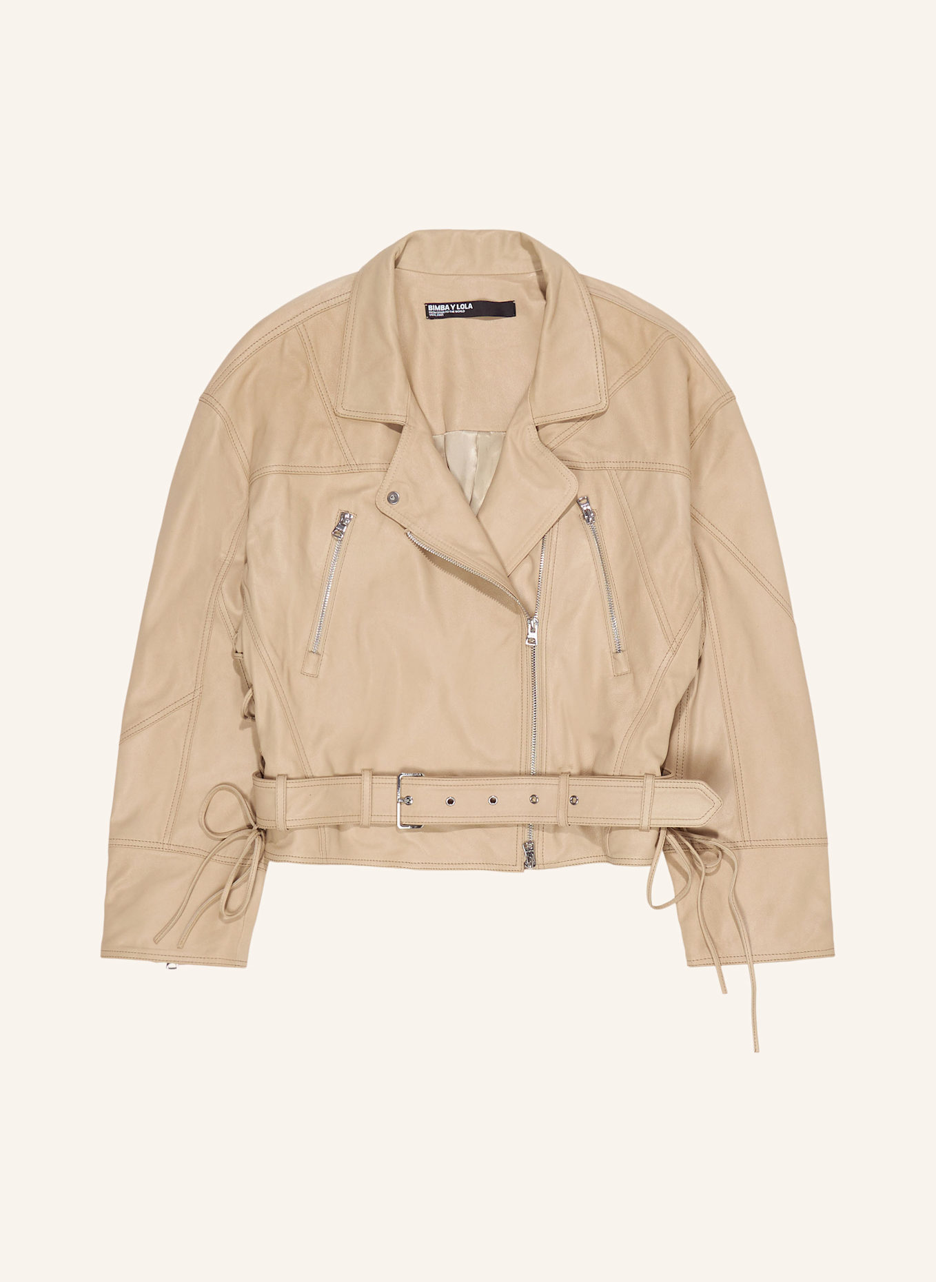 BIMBA Y LOLA Lederjacke: GRAU