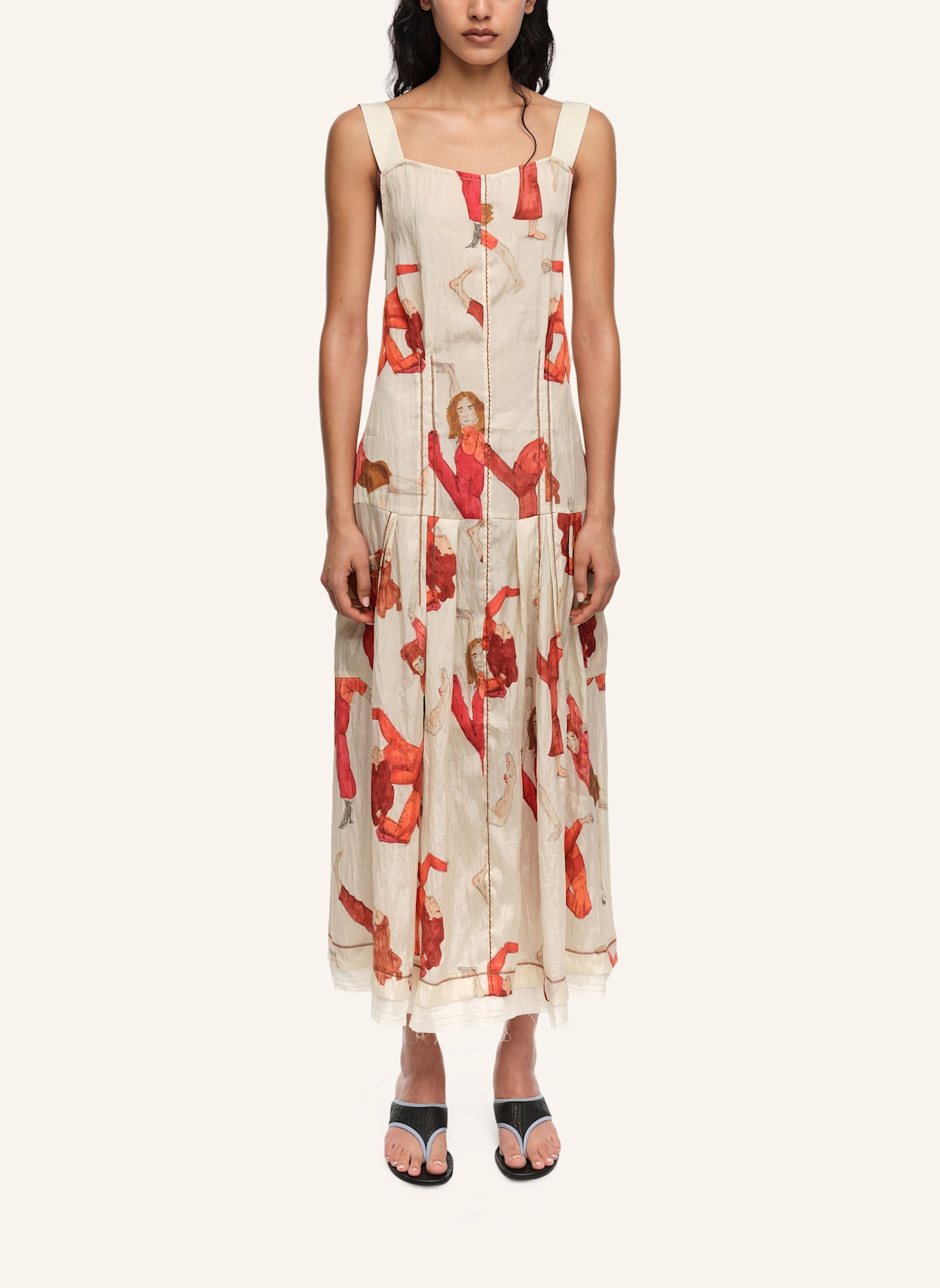 BIMBA Y LOLA Trägerkleid: KHAKI