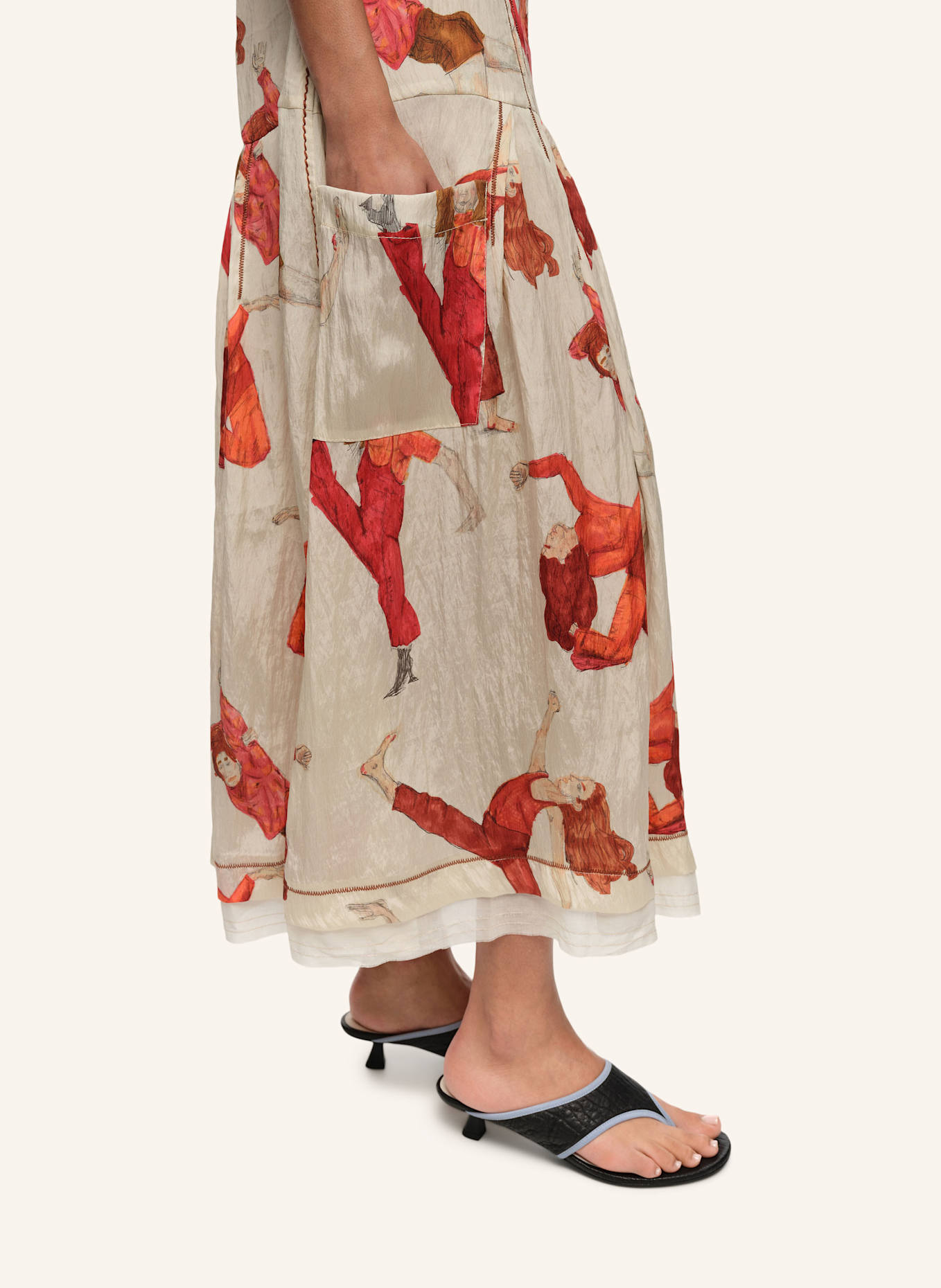 BIMBA Y LOLA Trägerkleid: KHAKI