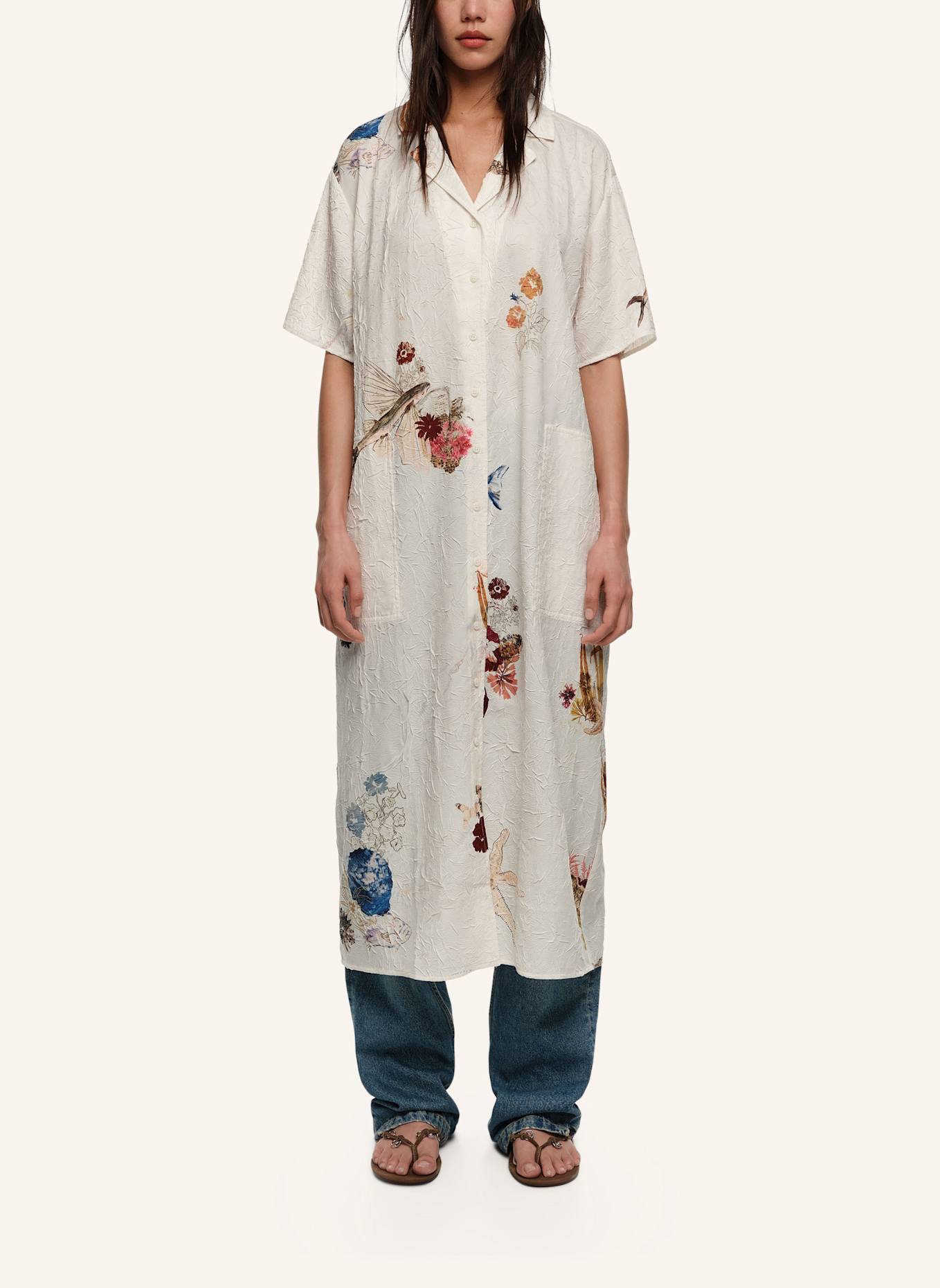 BIMBA Y LOLA Hemdkleid: WEISS