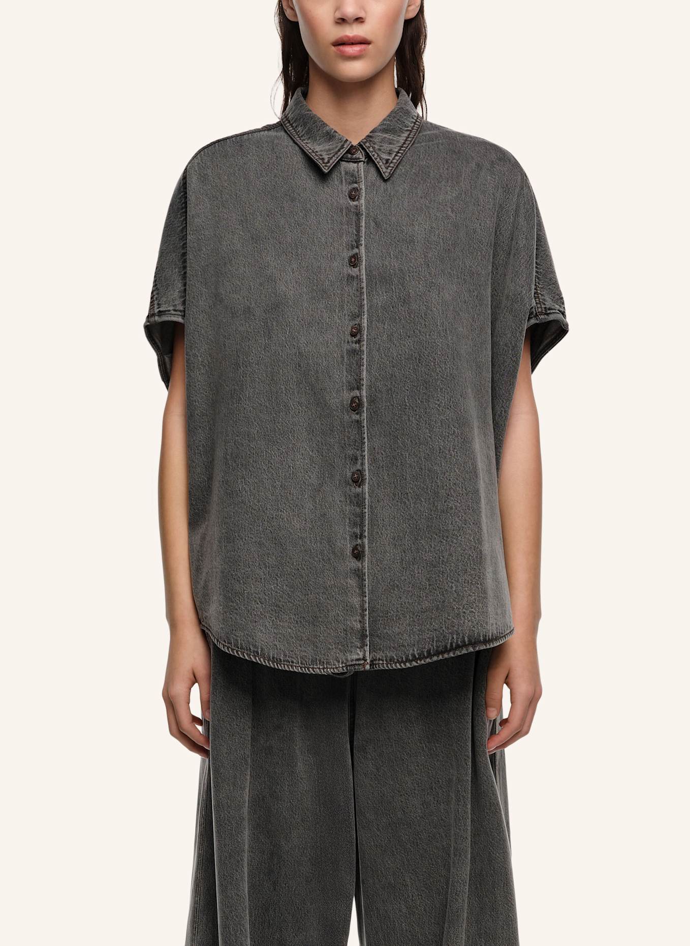 BIMBA Y LOLA Cape-Hemdbluse: SCHWARZ