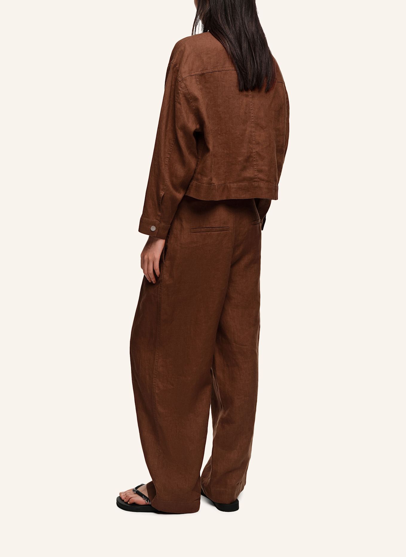 BIMBA Y LOLA Leinenhose: BRAUN