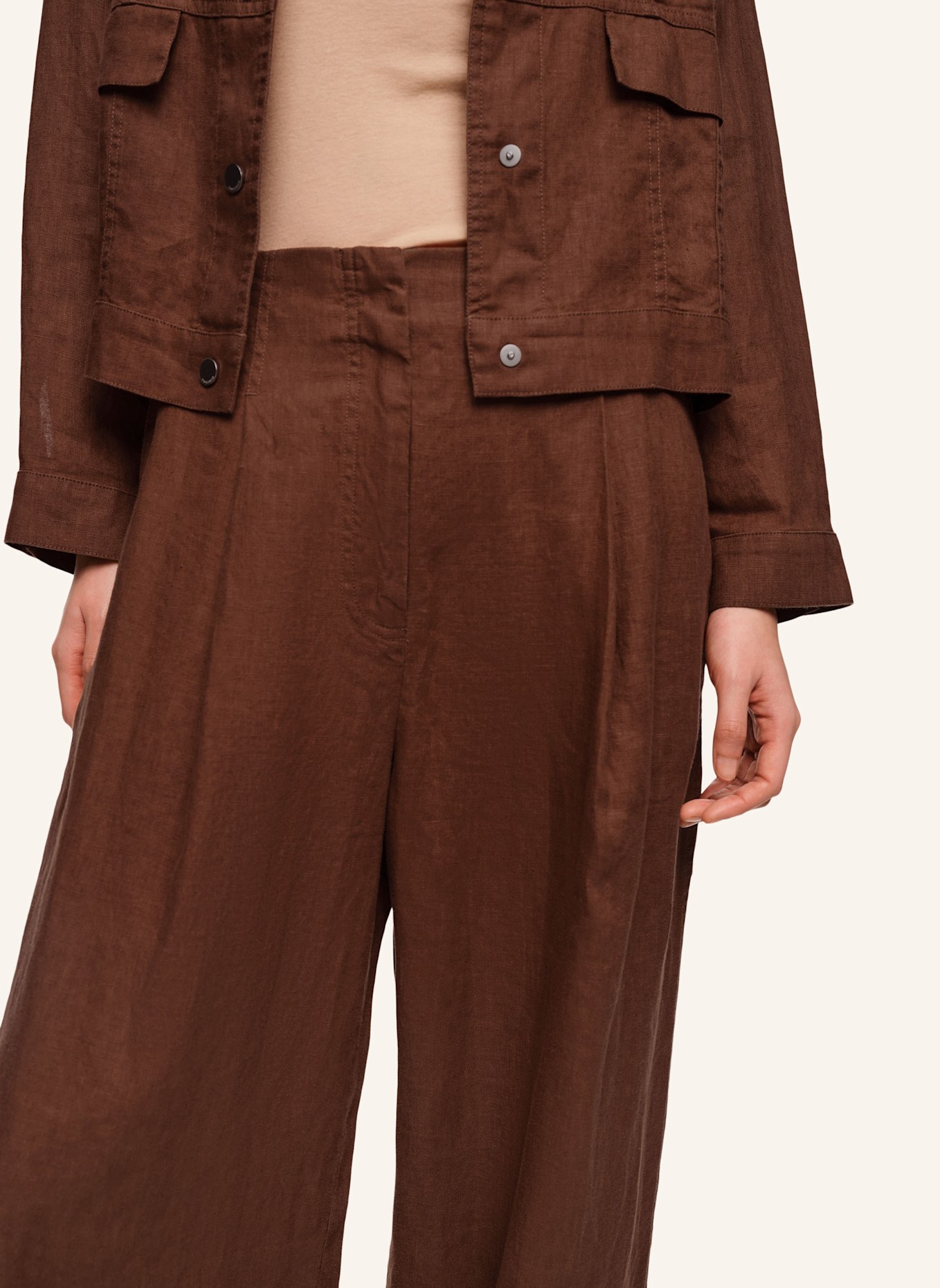 BIMBA Y LOLA Leinenhose: BRAUN