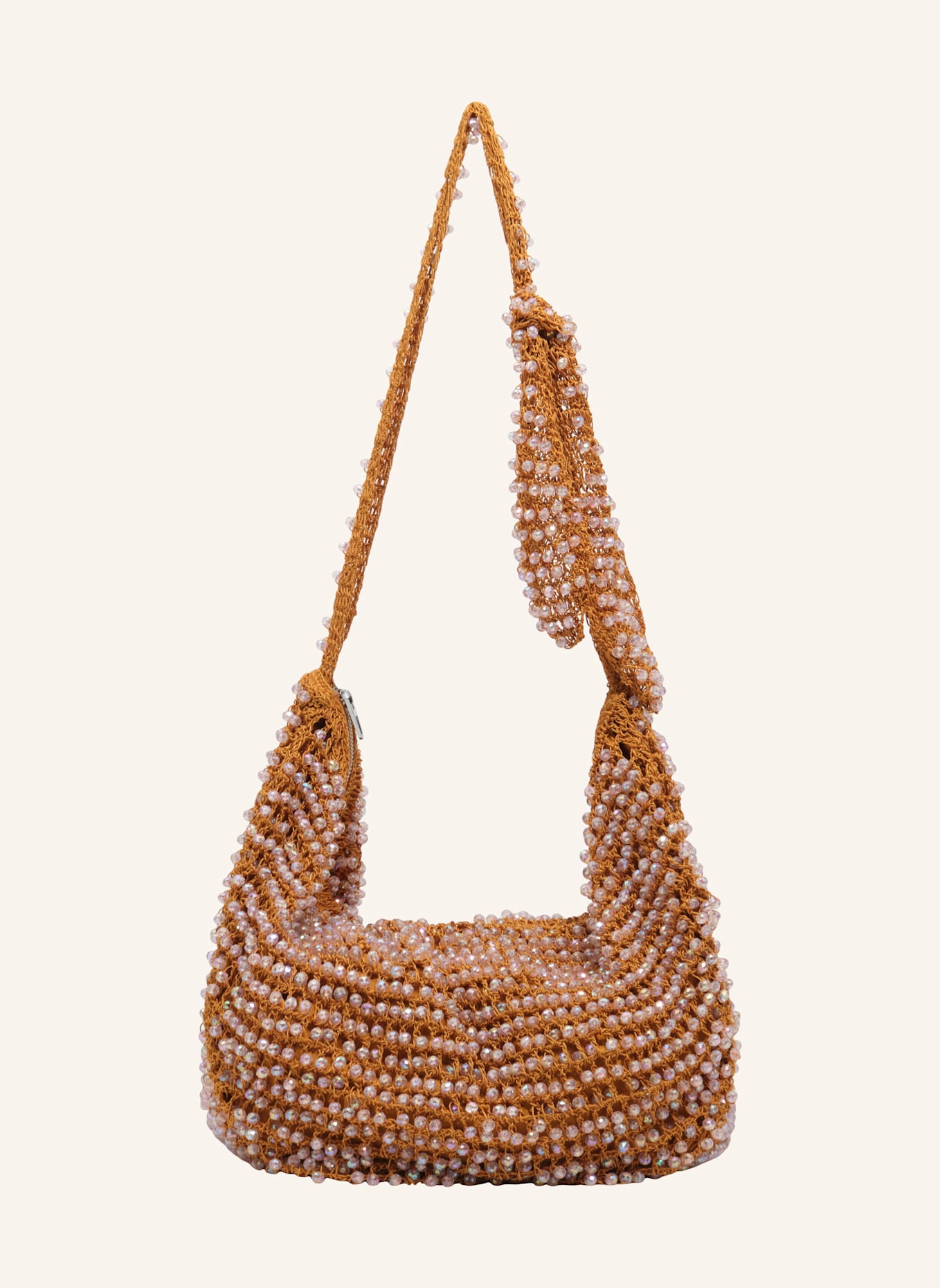 BIMBA Y LOLA Häkel-Schultertasche: ORANGE