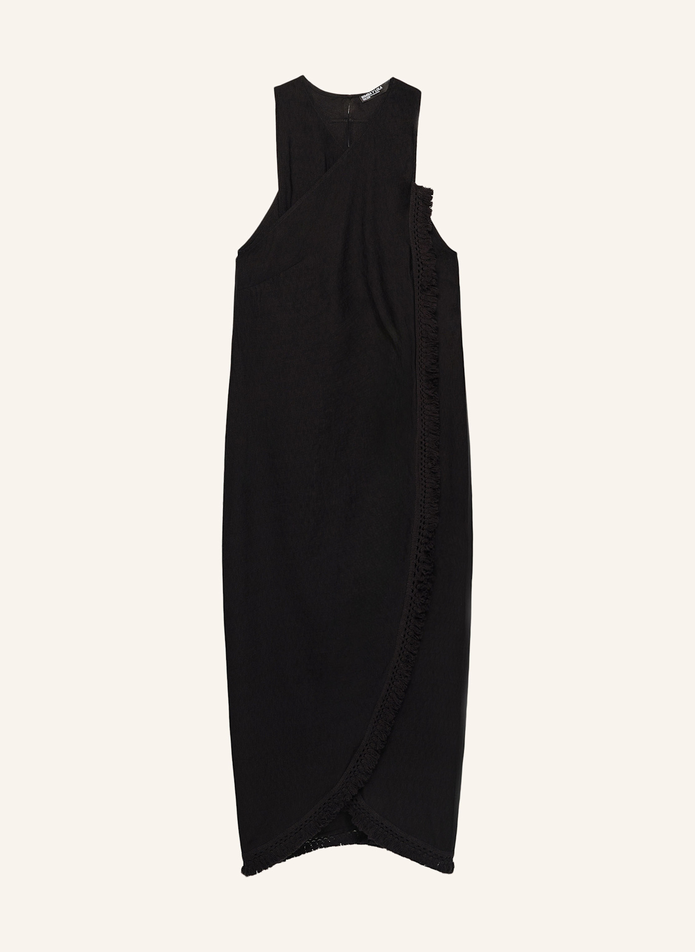 BIMBA Y LOLA Fransen-Wickelkleid: SCHWARZ