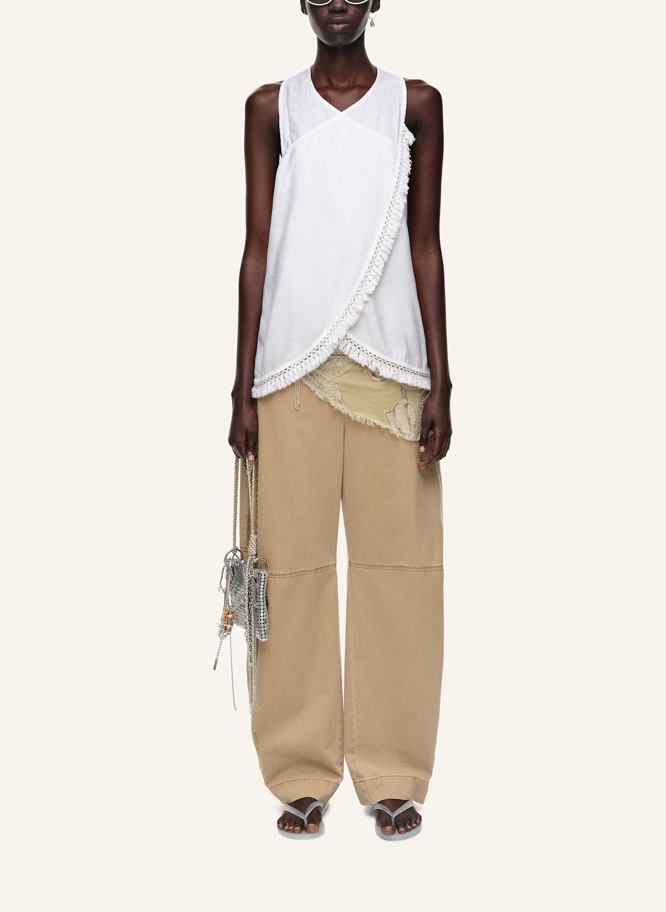 BIMBA Y LOLA Wickelbluse: WEISS