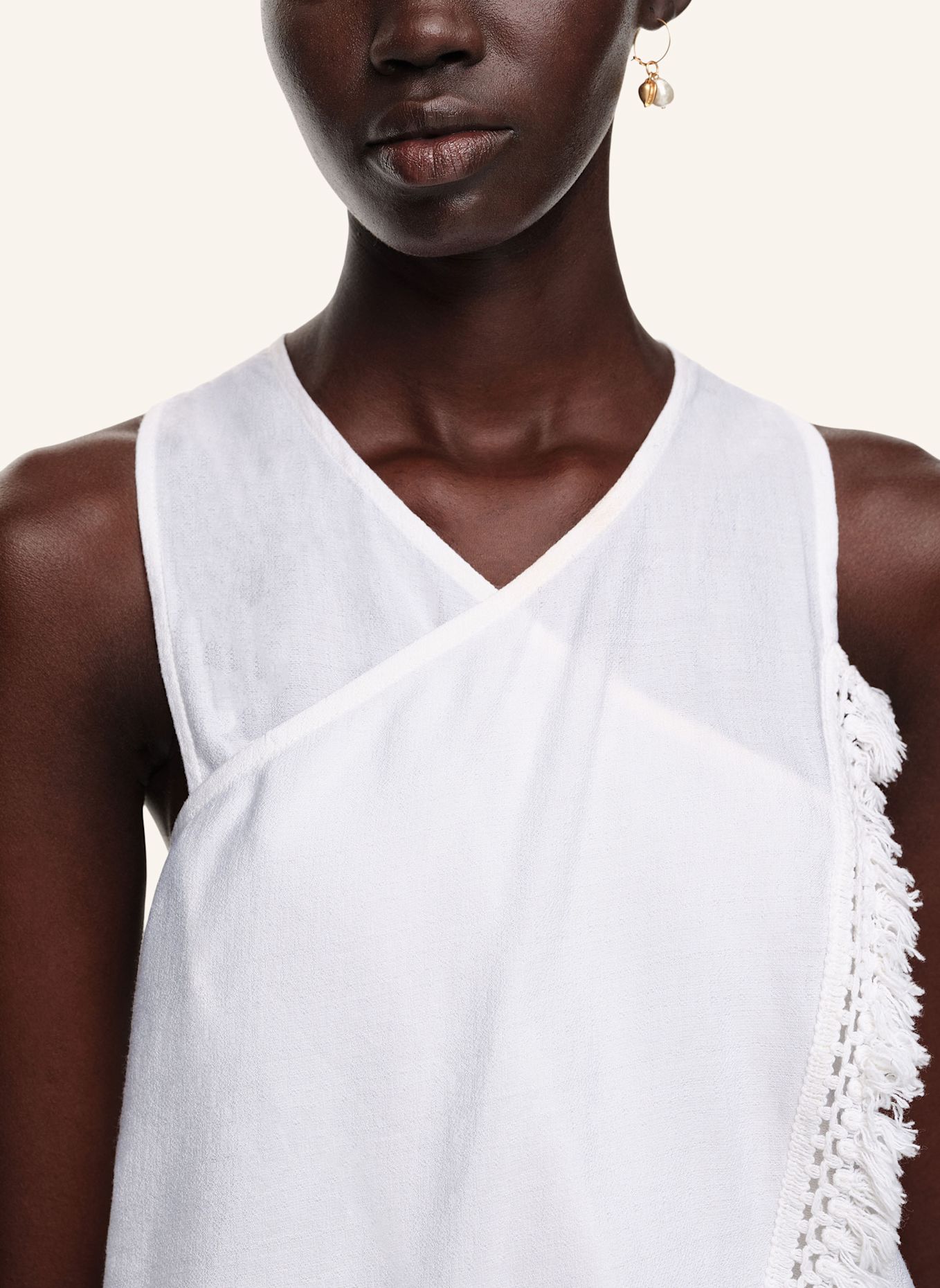 BIMBA Y LOLA Wickelbluse: WEISS