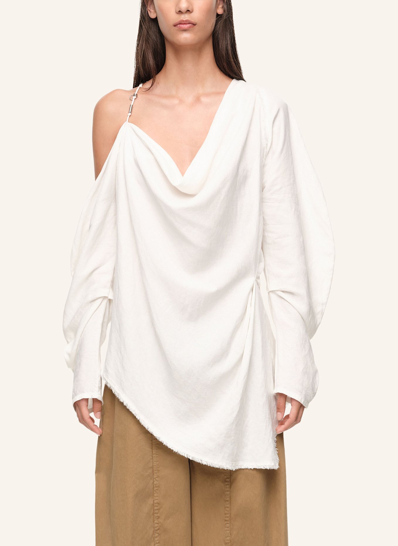 BIMBA Y LOLA Leinen-Top: WEISS