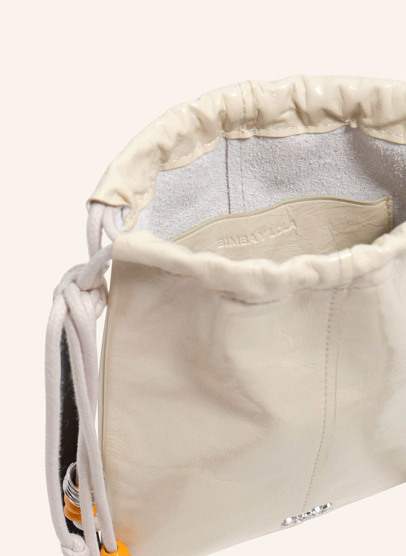 BIMBA Y LOLA Mini-Ledertasche Paper: WEISS