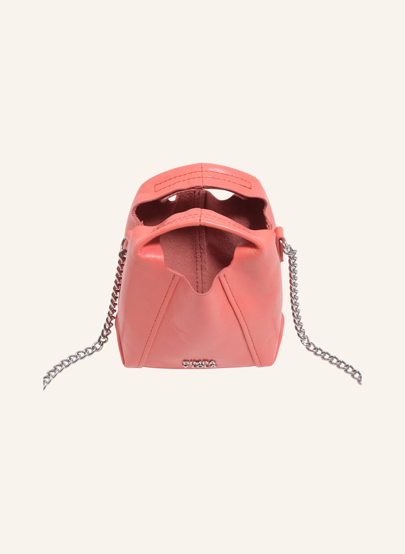 BIMBA Y LOLA Tasche klein Leder Papier-Optik: ORANGE