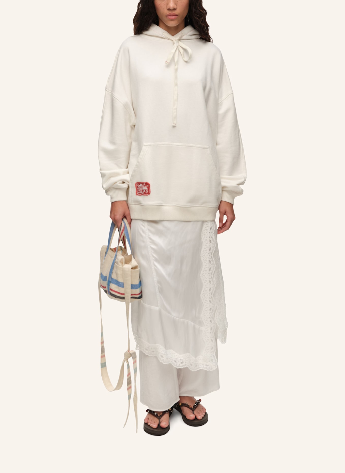 BIMBA Y LOLA Oversize-Hoodie: WEISS