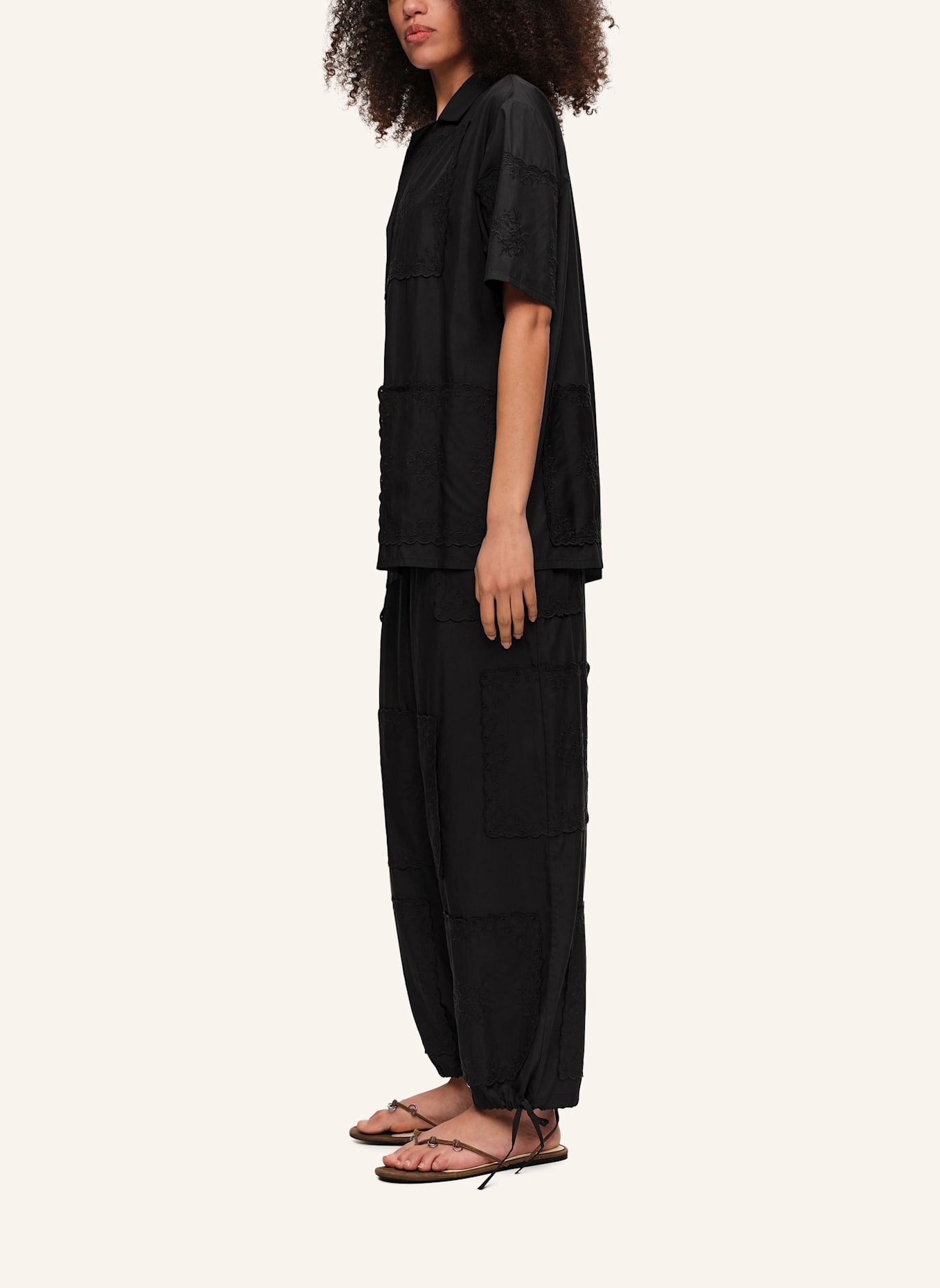 BIMBA Y LOLA Patchwork-Hose: SCHWARZ