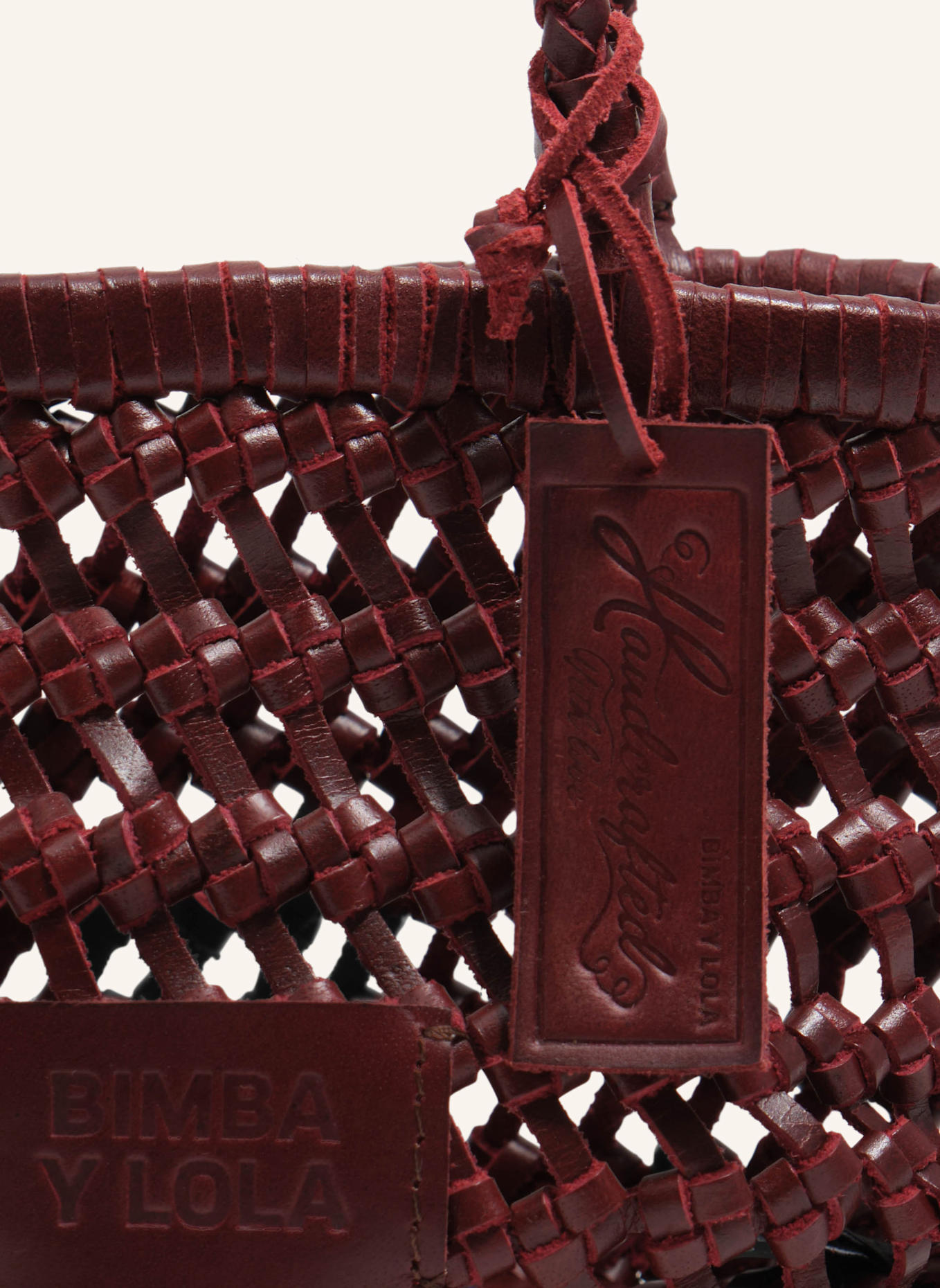 BIMBA Y LOLA Mini-Tasche Flechtleder: ROT