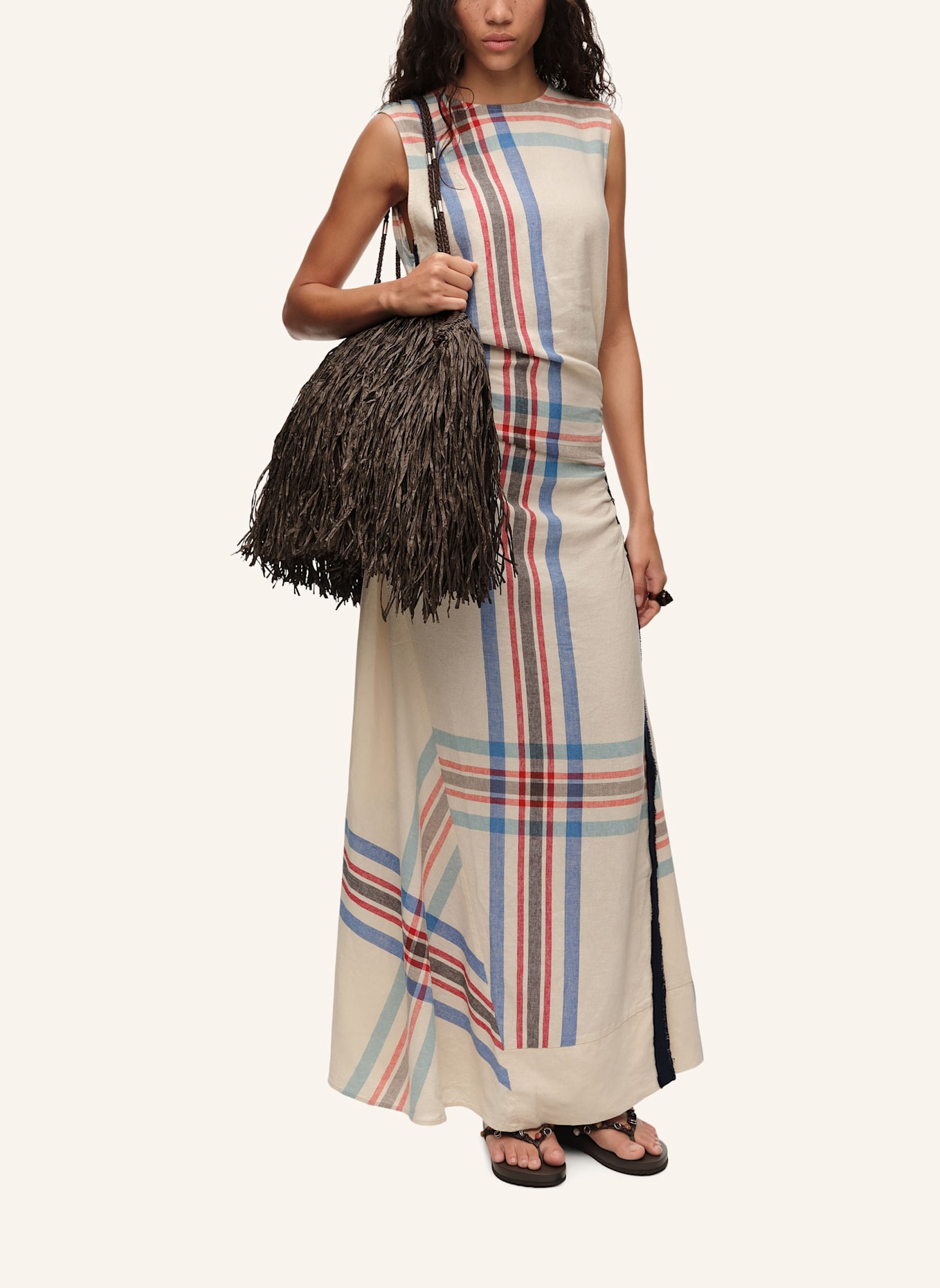 BIMBA Y LOLA Leinenkleid: WEISS
