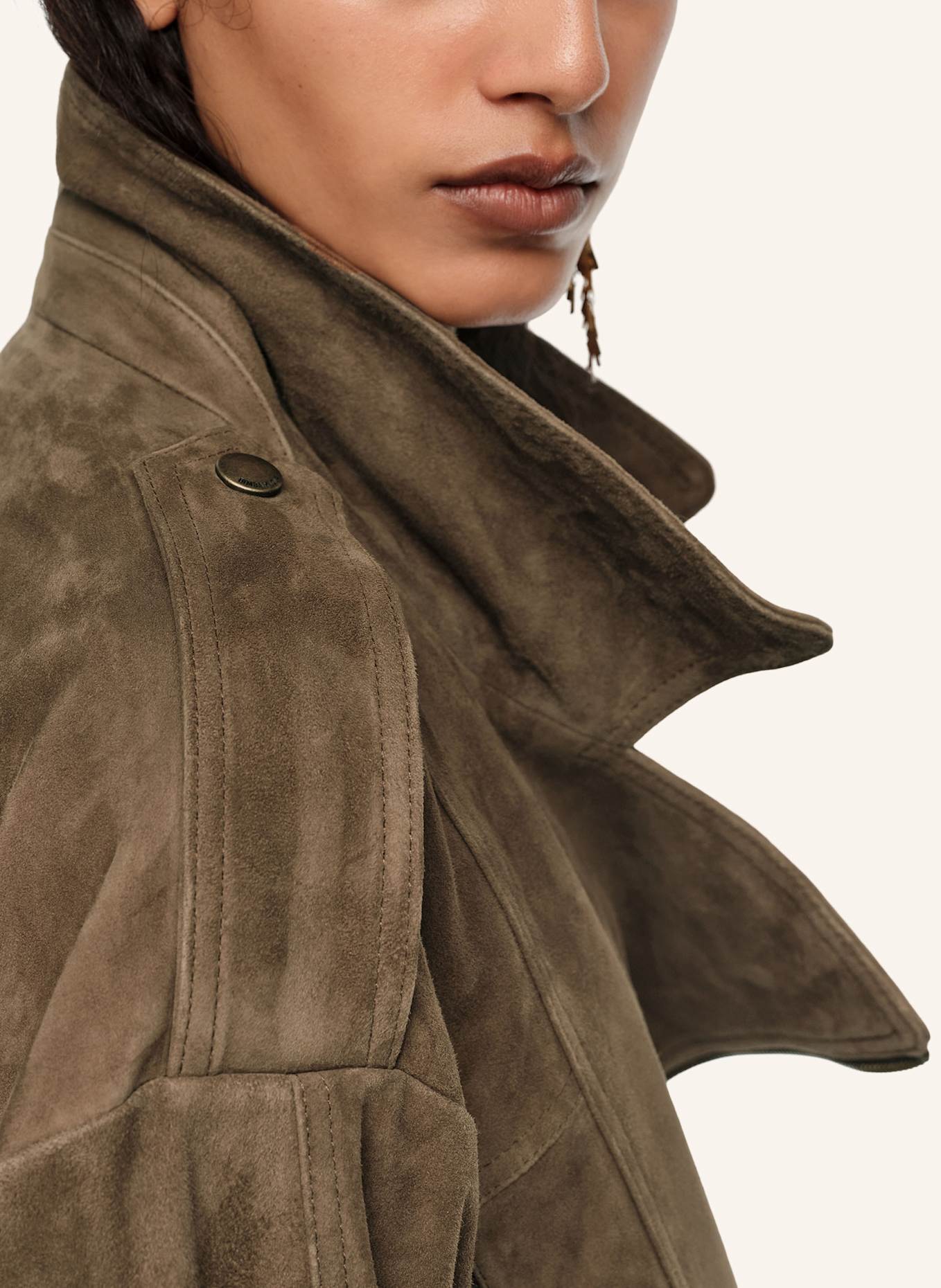 BIMBA Y LOLA Wildlederjacke: GRÜN