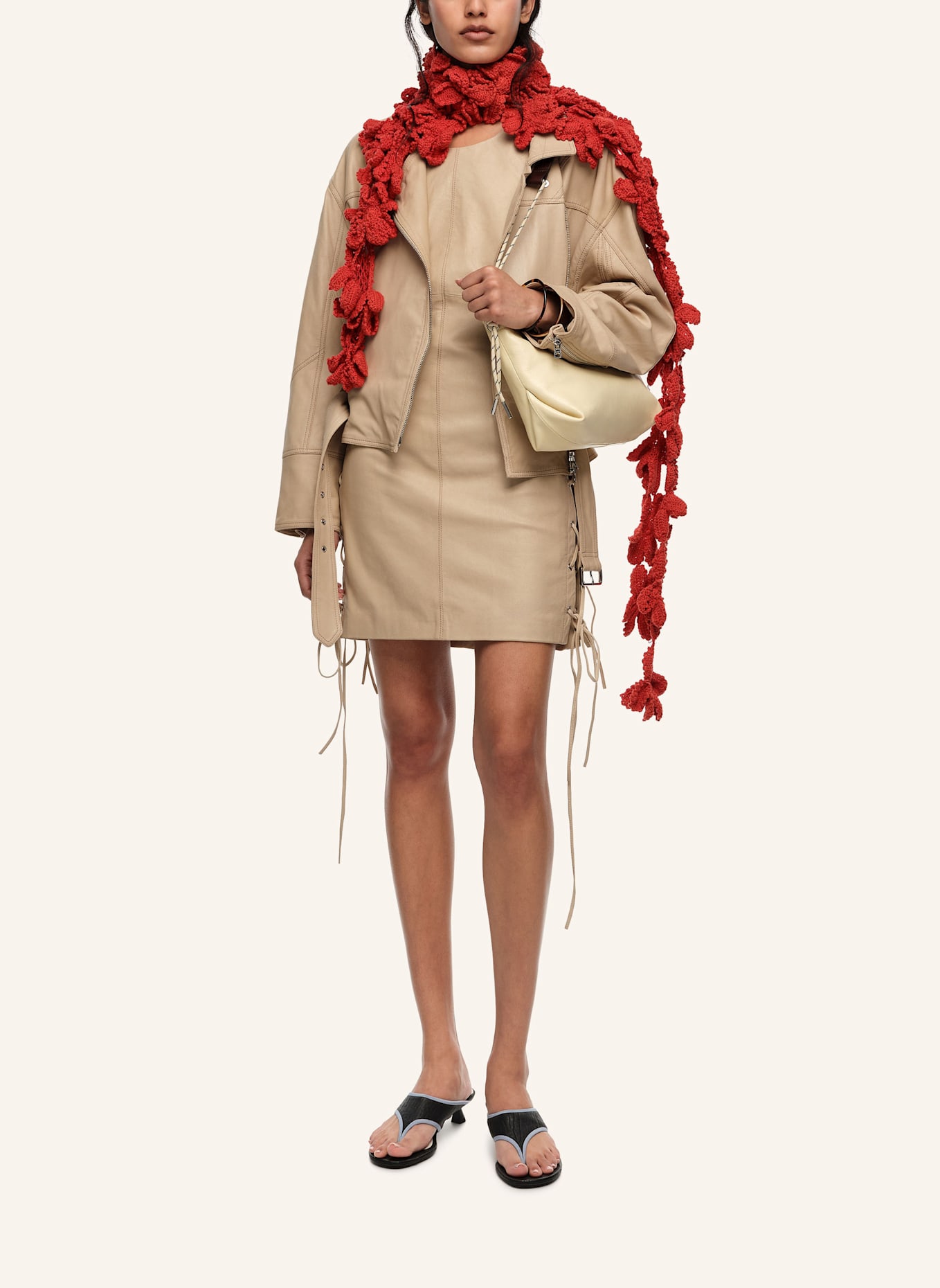 BIMBA Y LOLA Lederjacke: GRAU