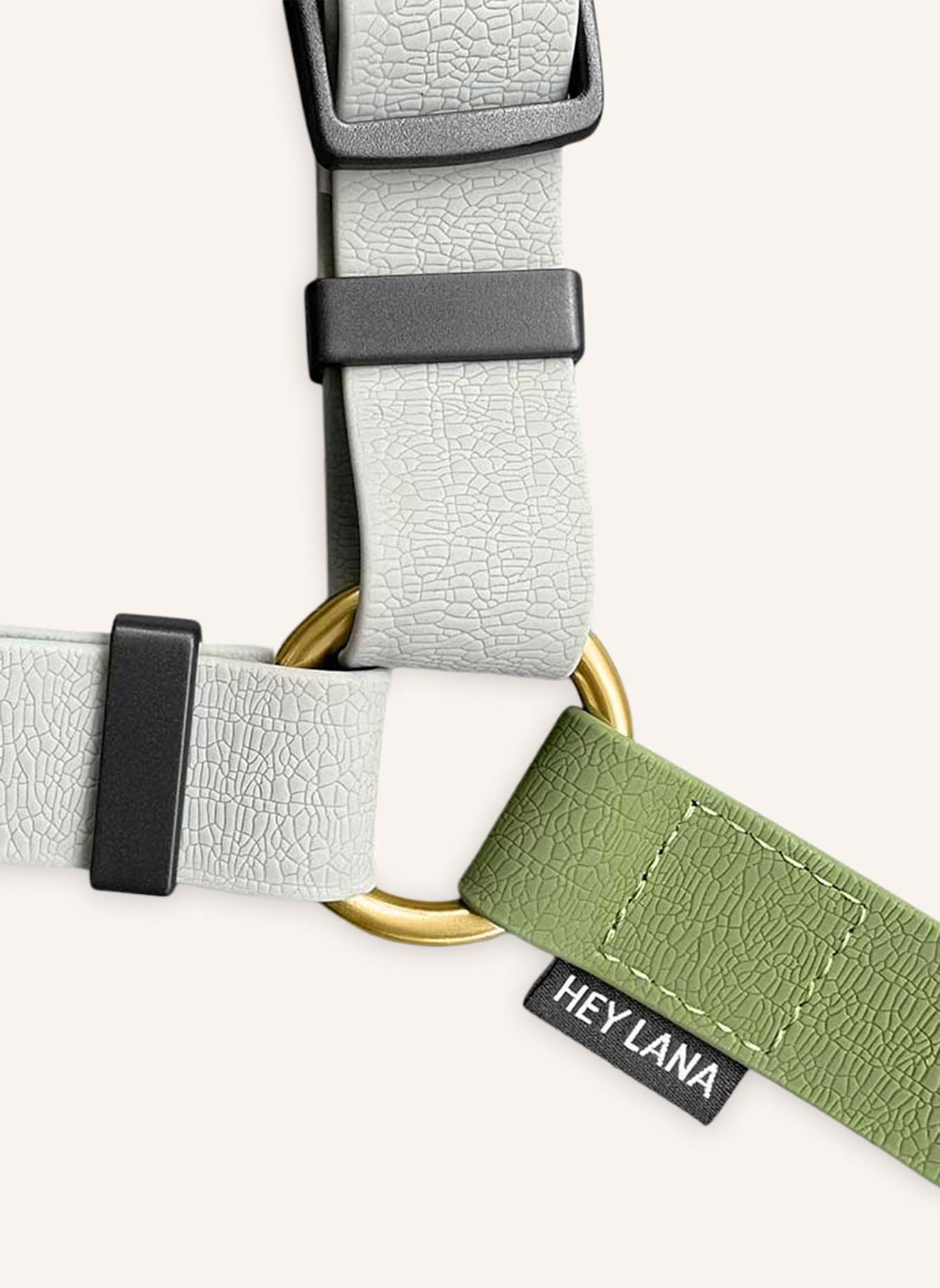 HEY LANA Hundegeschirr OUTDOOR FLEX: GRAU/ GRÜN