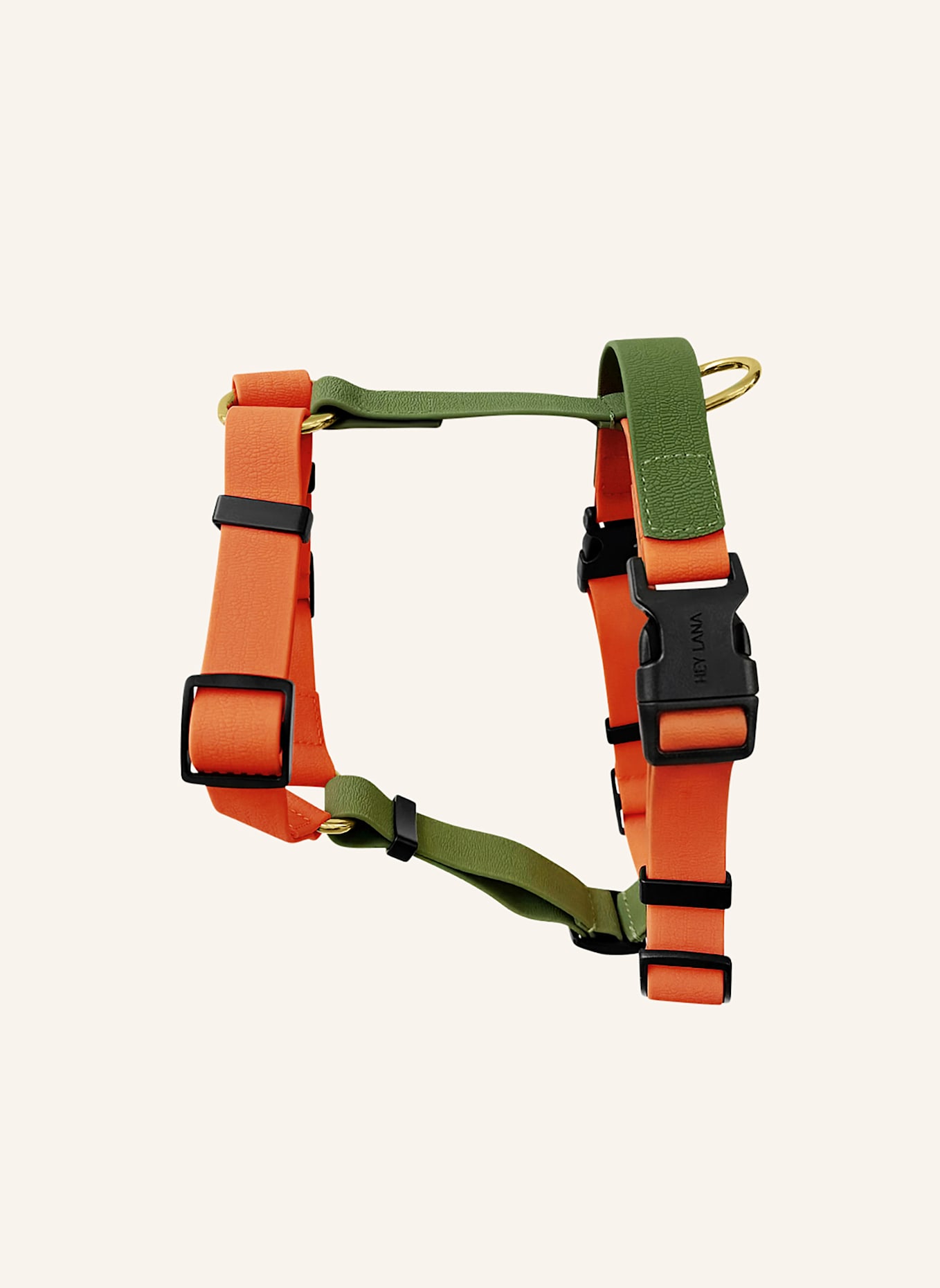 HEY LANA Hundegeschirr OUTDOOR FLEX: NEONORANGE/ GRÜN