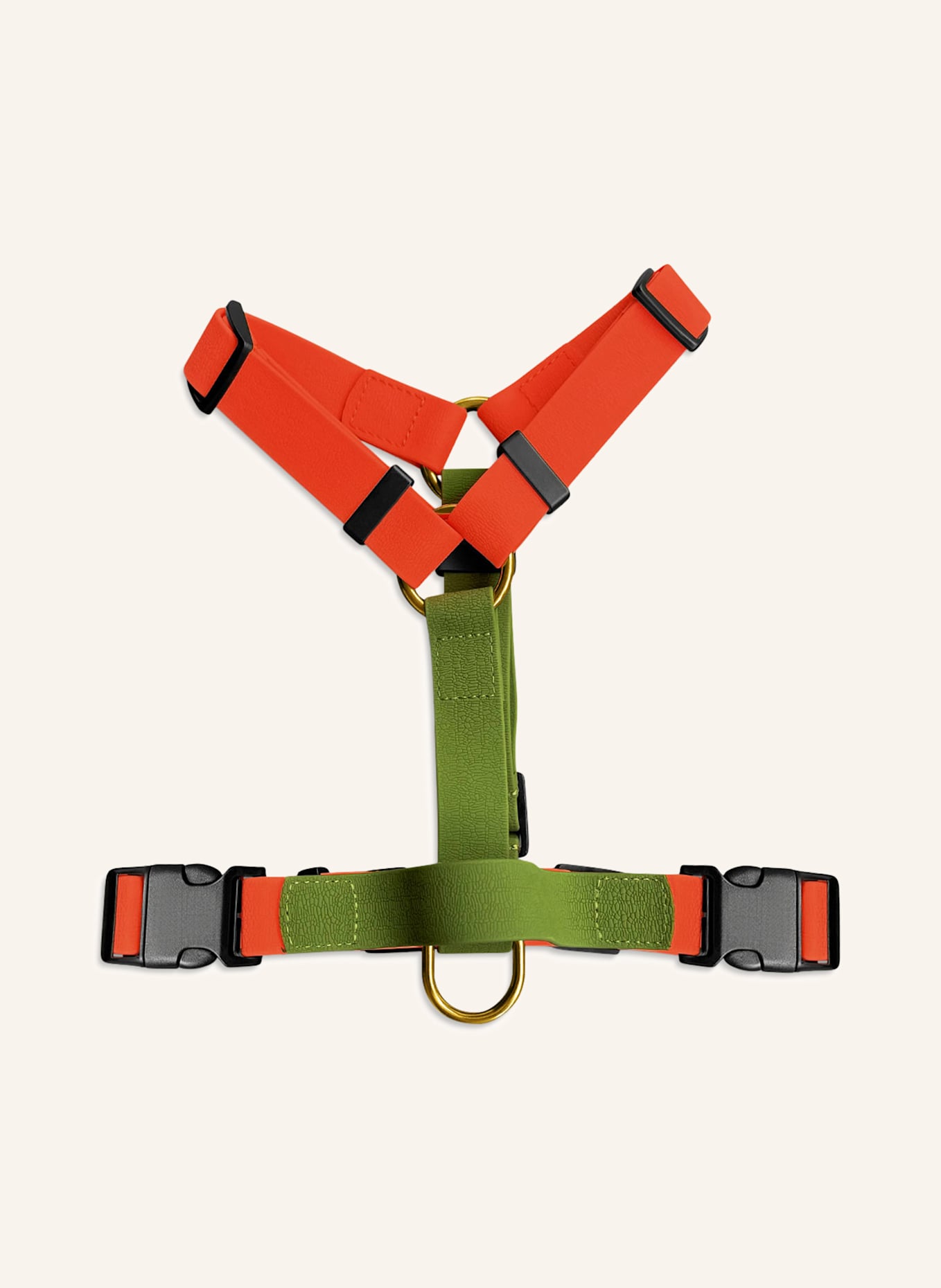HEY LANA Hundegeschirr OUTDOOR FLEX: NEONORANGE/ GRÜN