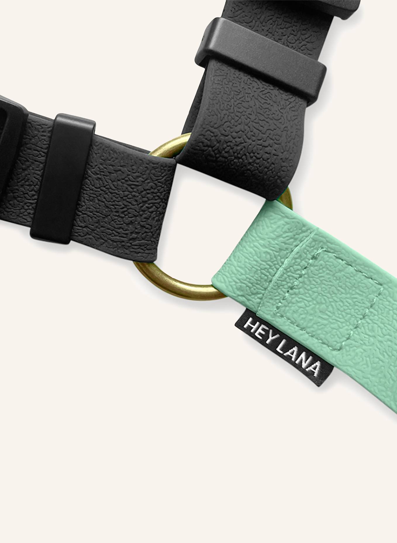 HEY LANA Hundegeschirr OUTDOOR FLEX: SCHWARZ/ MINT