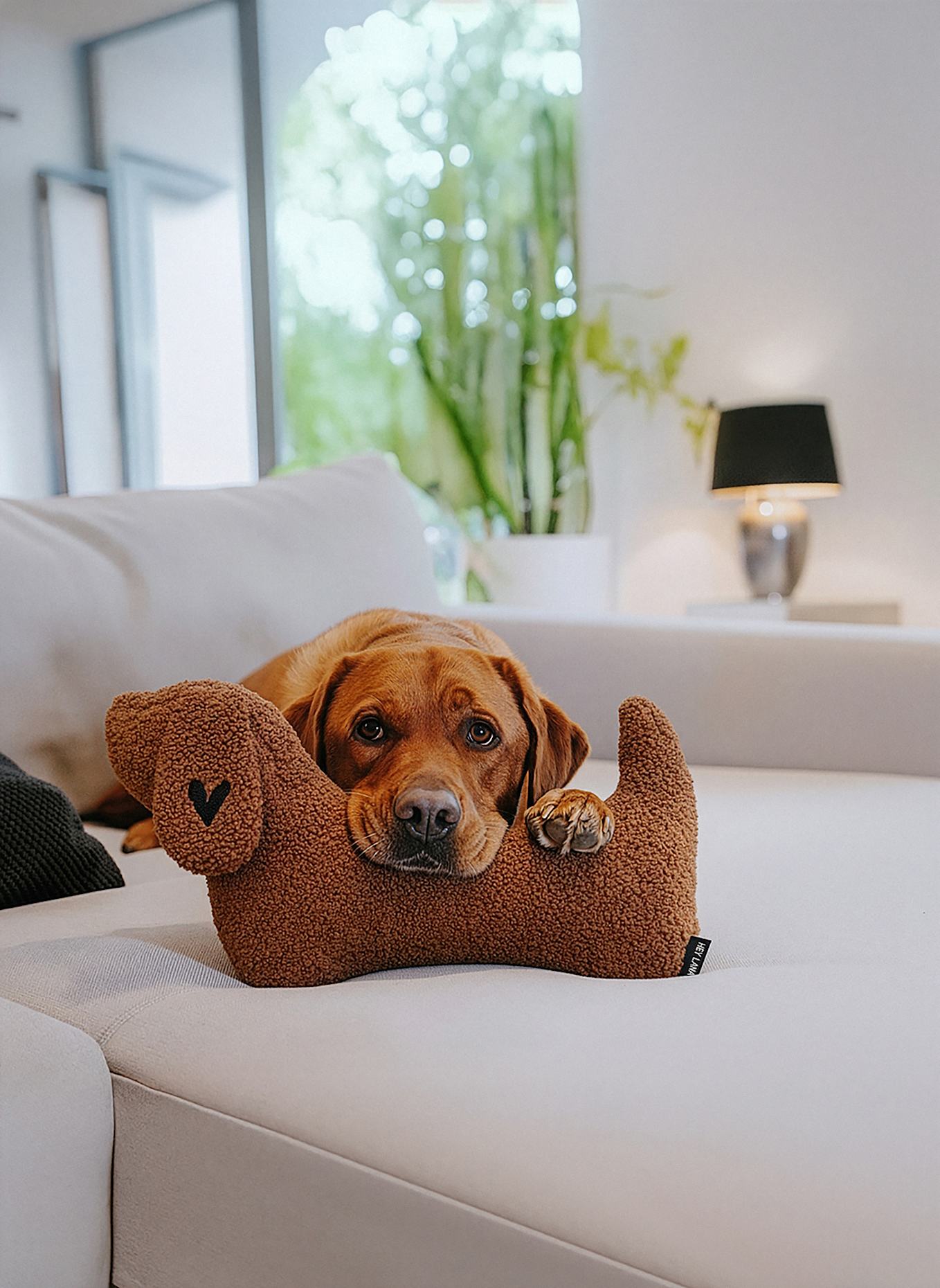 HEY LANA Hundekissen THE SNUGGLE PUP CREME: BRAUN/ SCHWARZ