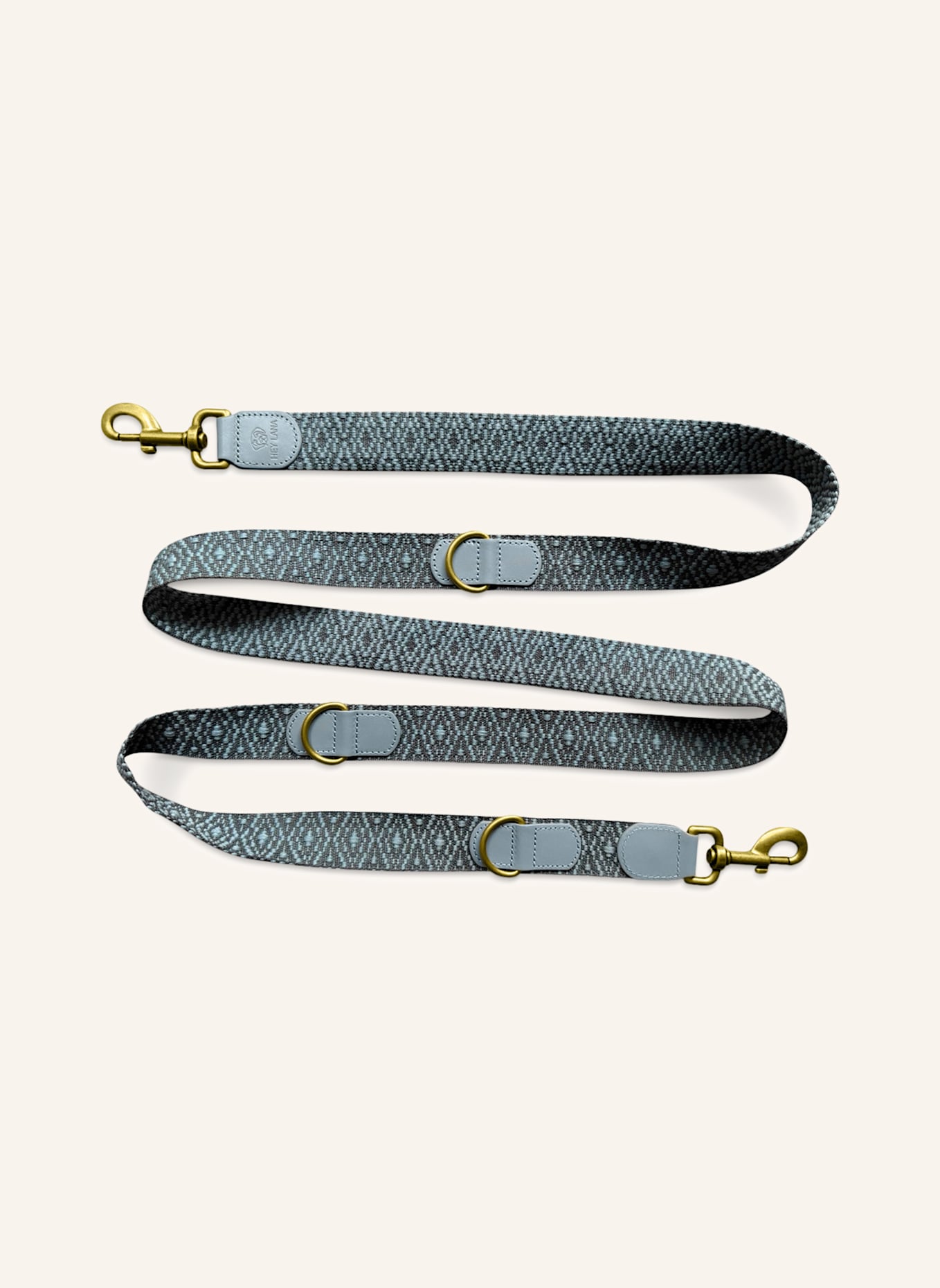 HEY LANA Hundeleine TRÈS CHIC: GRAU/ HELLBLAU