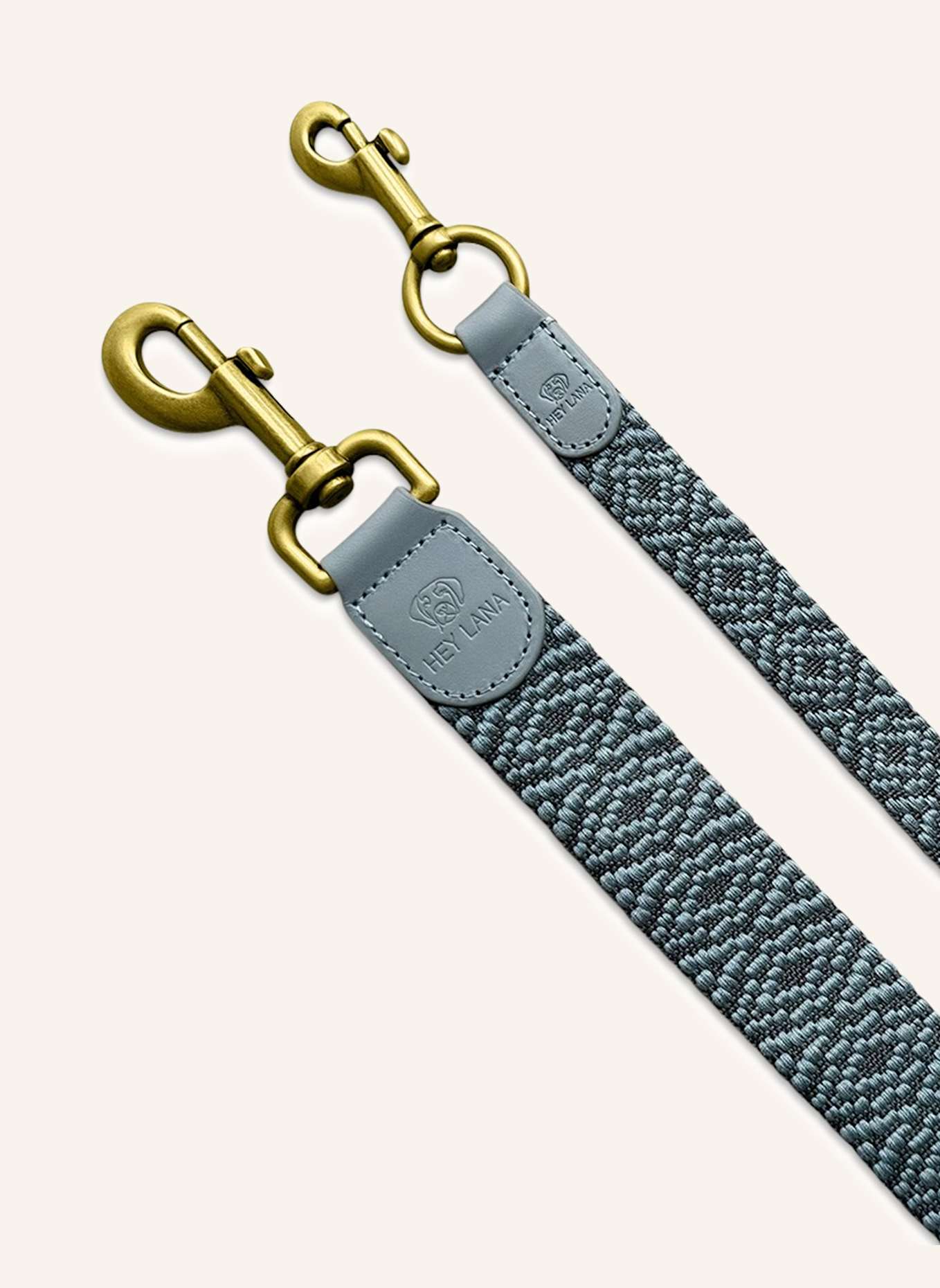 HEY LANA Hundeleine TRÈS CHIC: GRAU/ HELLBLAU