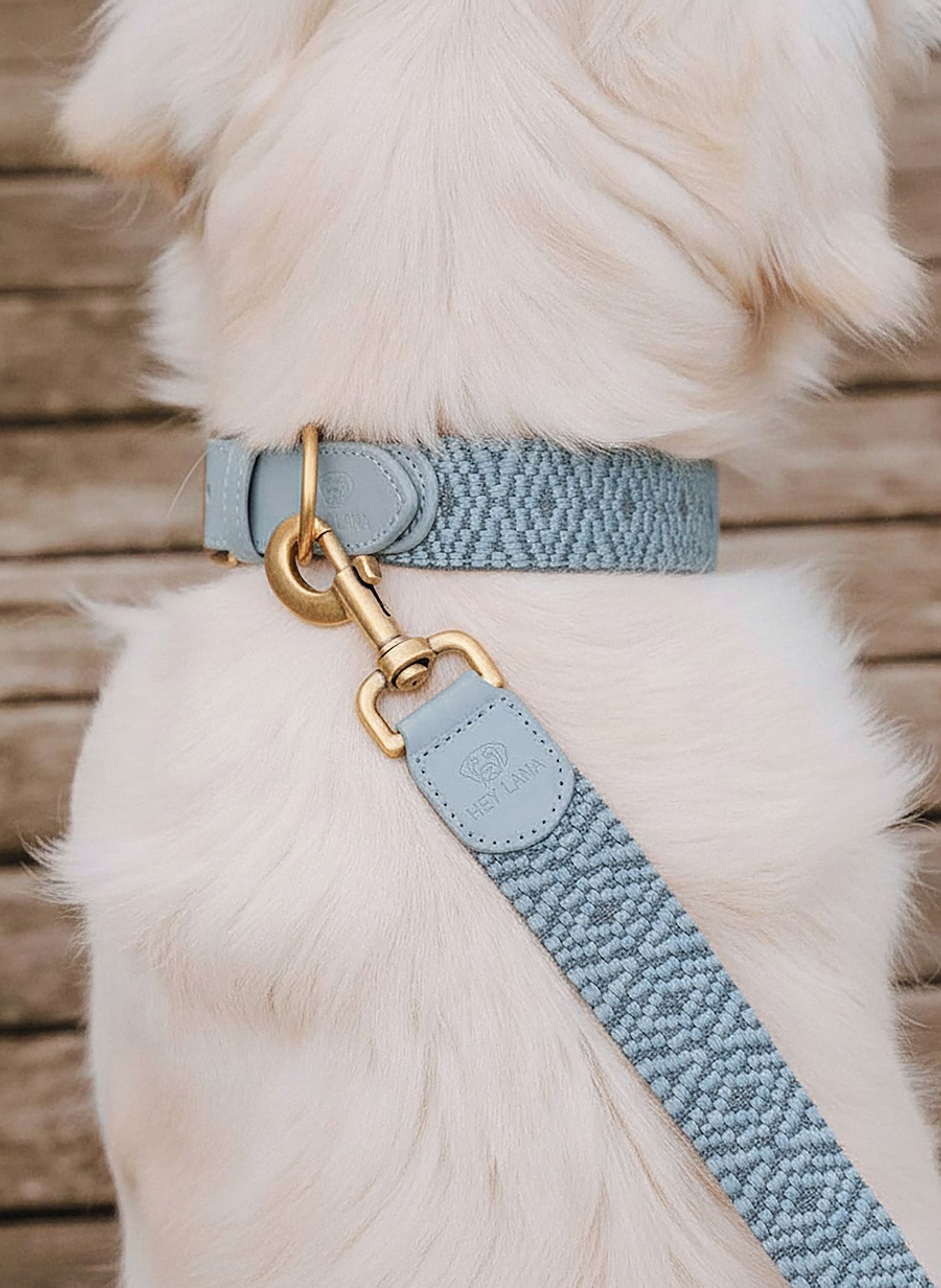 HEY LANA Hundeleine TRÈS CHIC: GRAU/ HELLBLAU