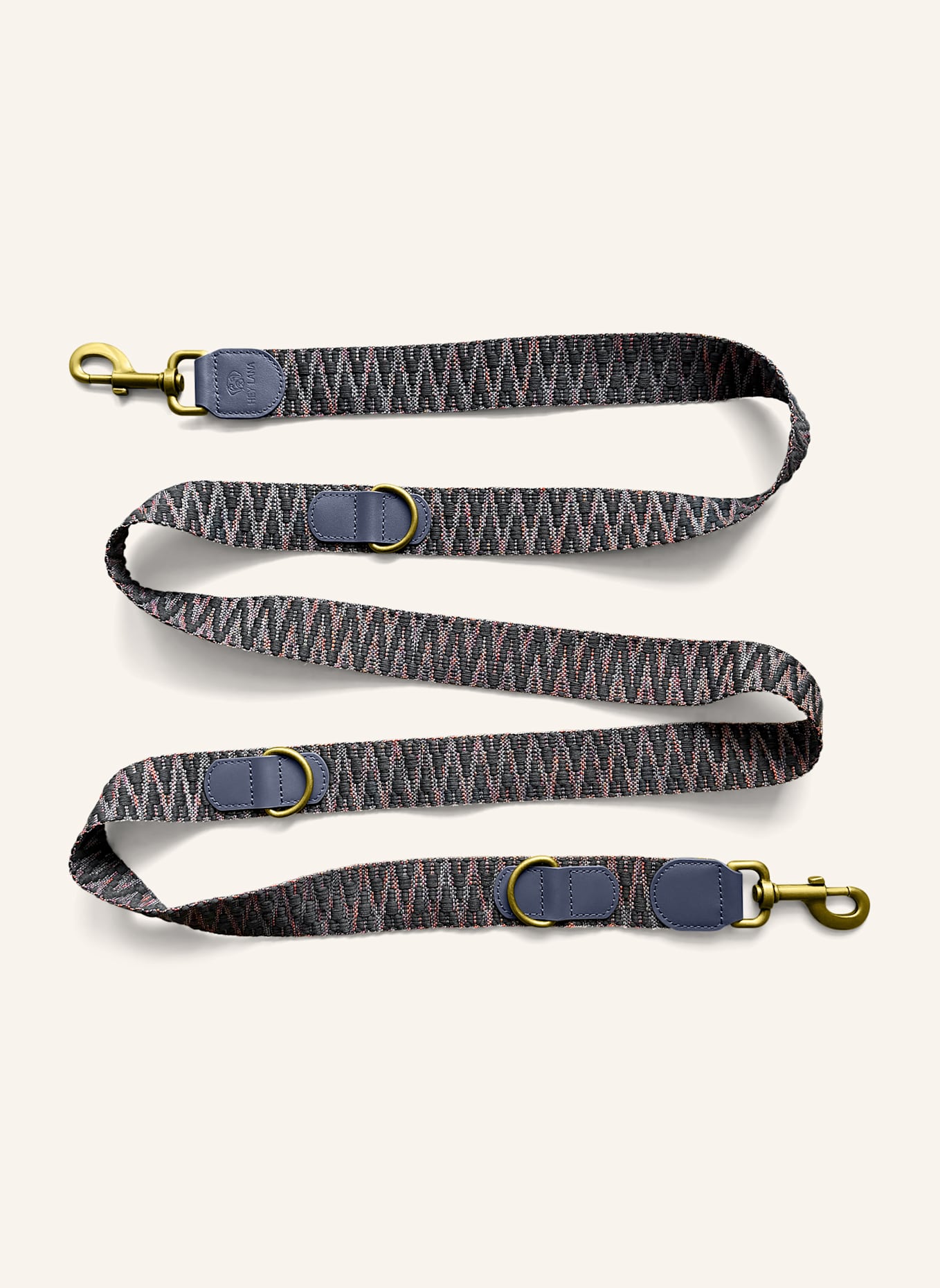 HEY LANA Hundeleine TRÈS CHIC: BLAU/ GRAU