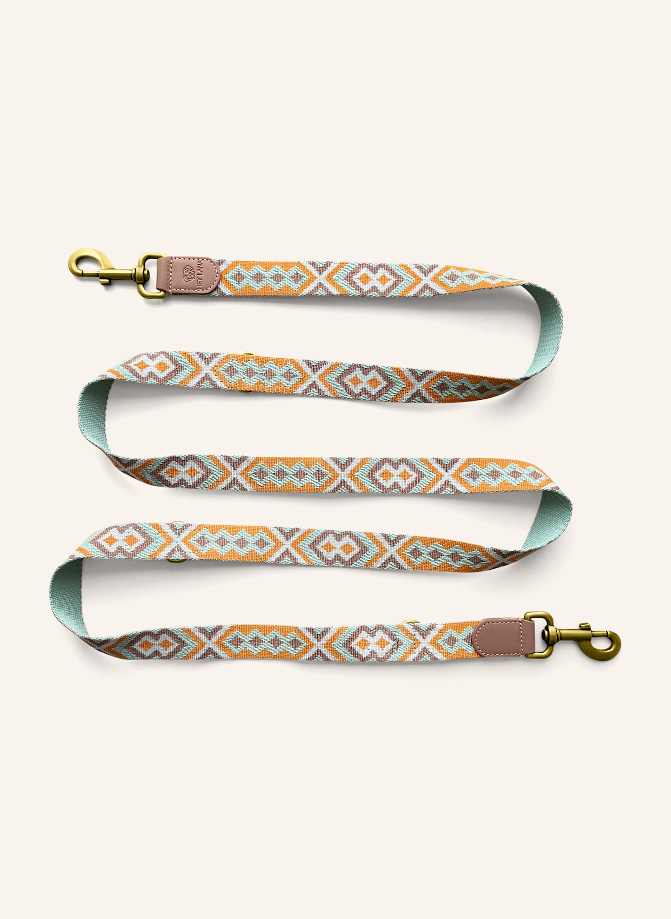 HEY LANA Hundeleine TRÈS CHIC: MINT/ ORANGE