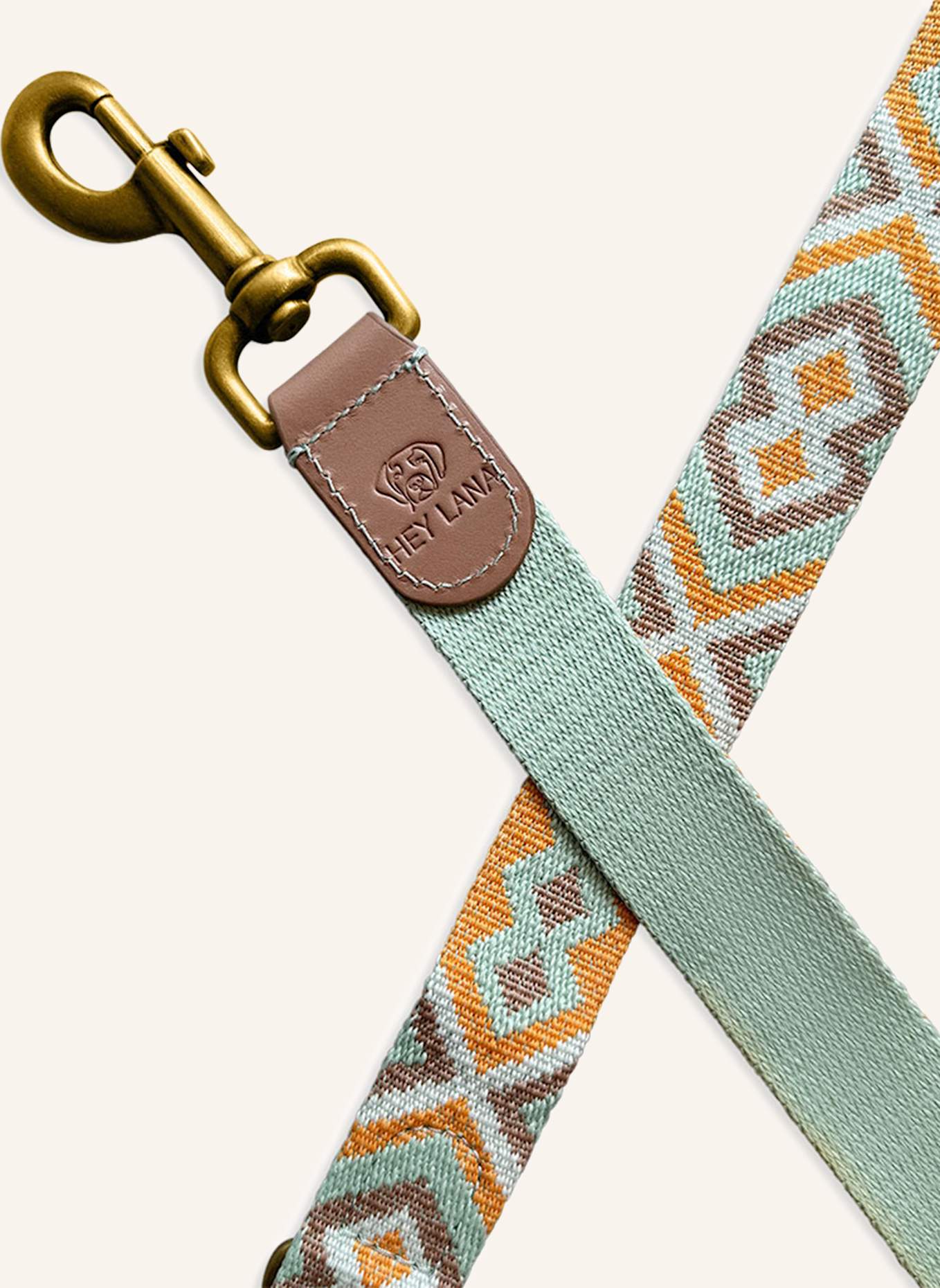 HEY LANA Hundeleine TRÈS CHIC: MINT/ ORANGE