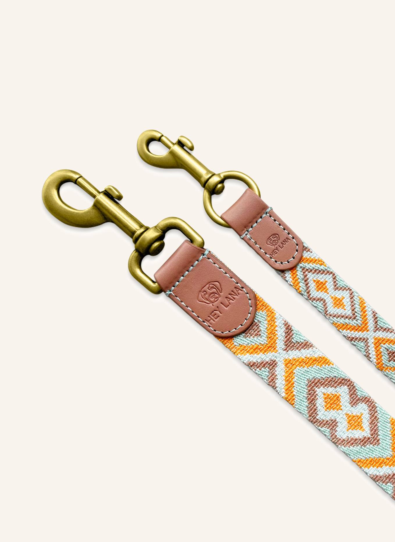 HEY LANA Hundeleine TRÈS CHIC: MINT/ ORANGE