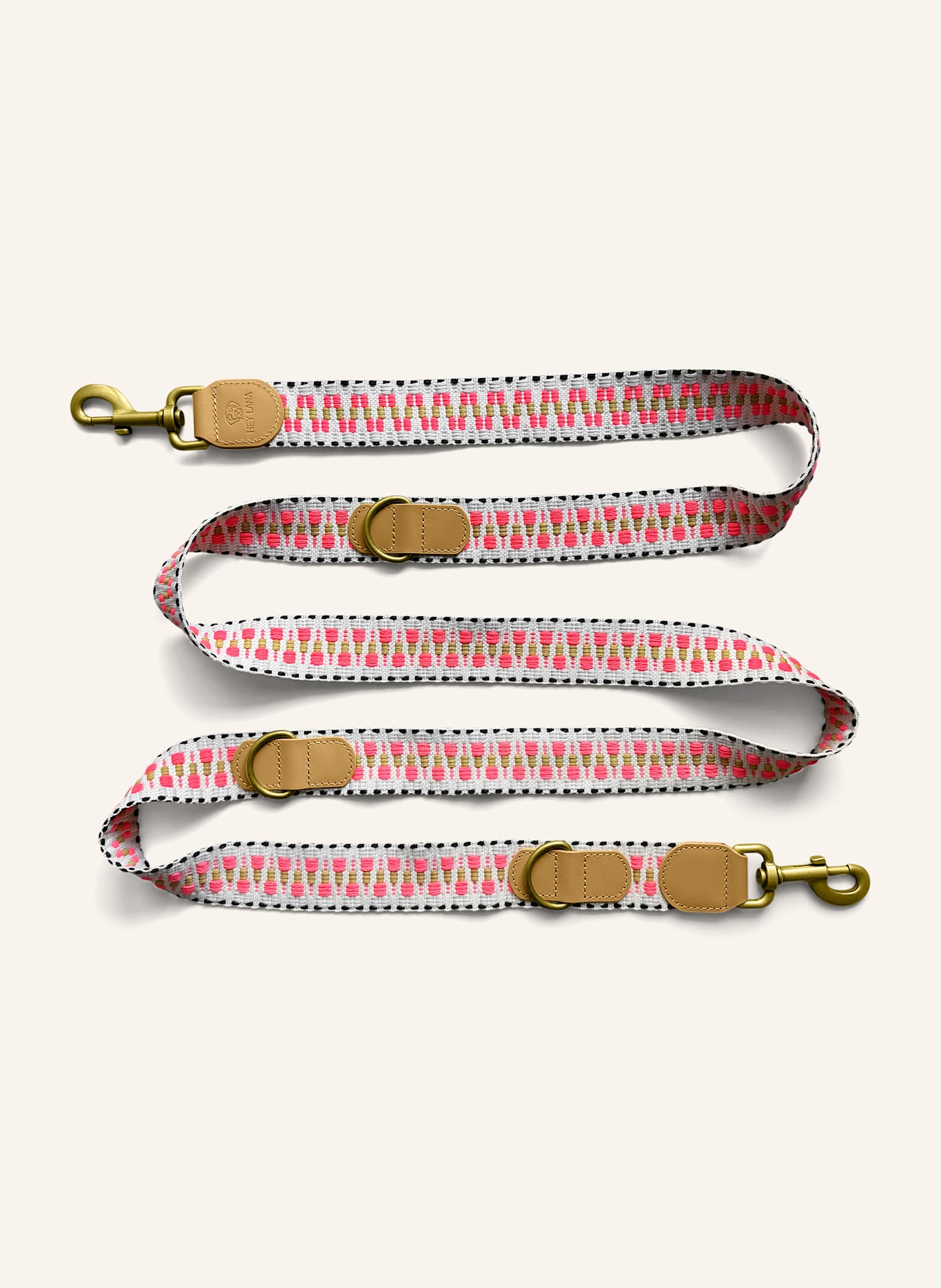 HEY LANA Hundeleine TRÈS CHIC: PINK/ BEIGE