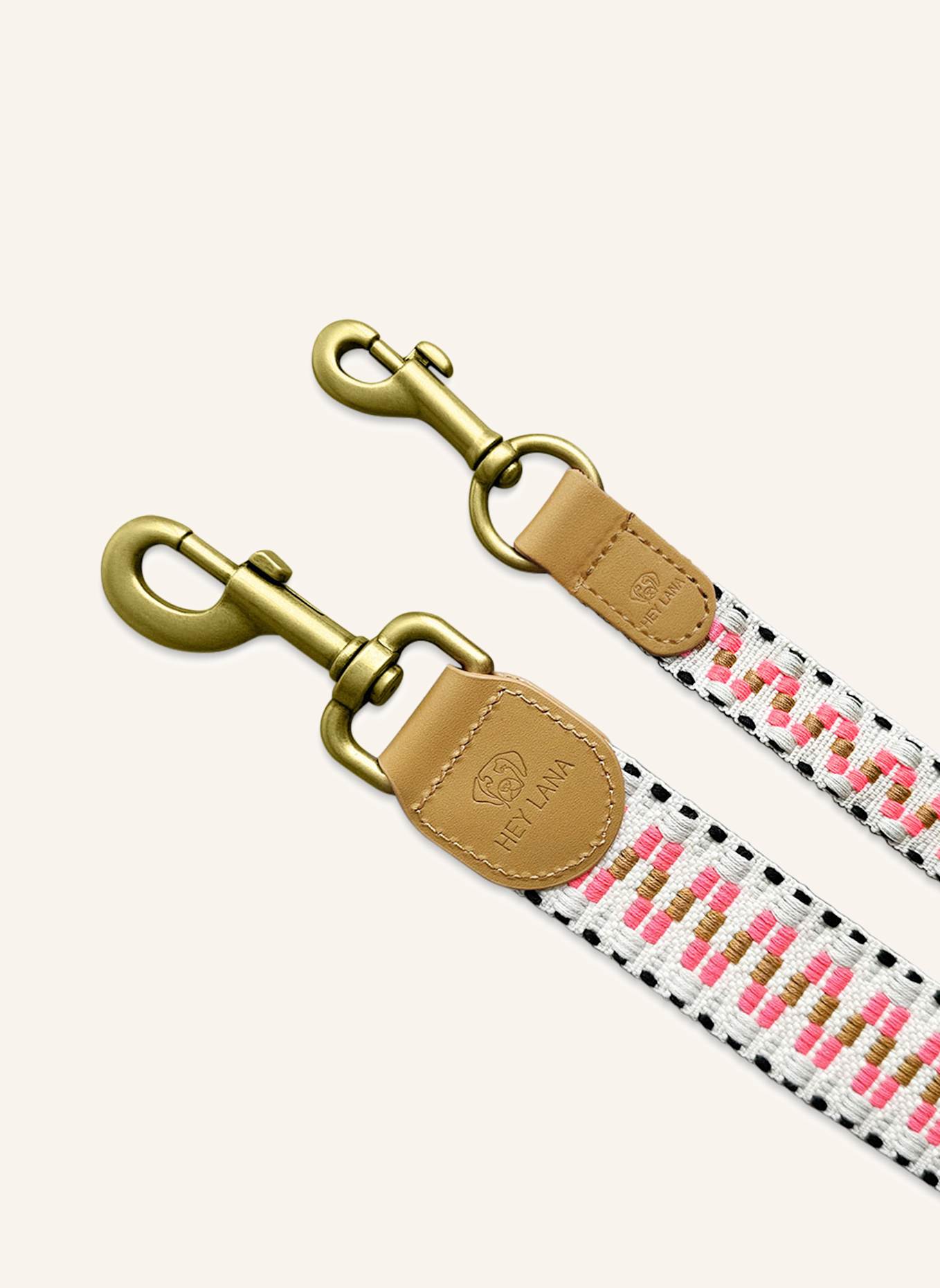 HEY LANA Hundeleine TRÈS CHIC: PINK/ BEIGE