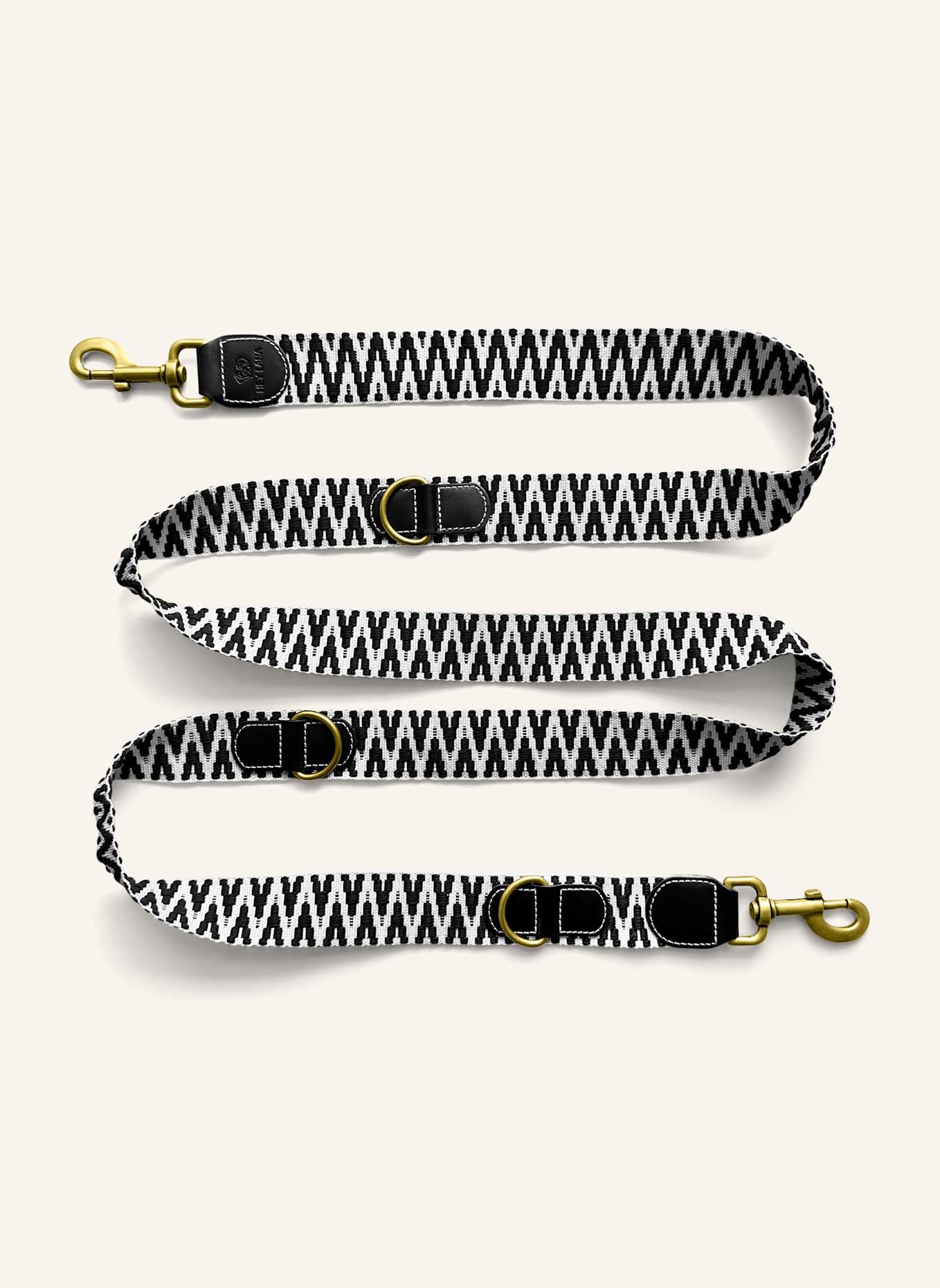 HEY LANA Hundeleine TRÈS CHIC: SCHWARZ/ WEISS