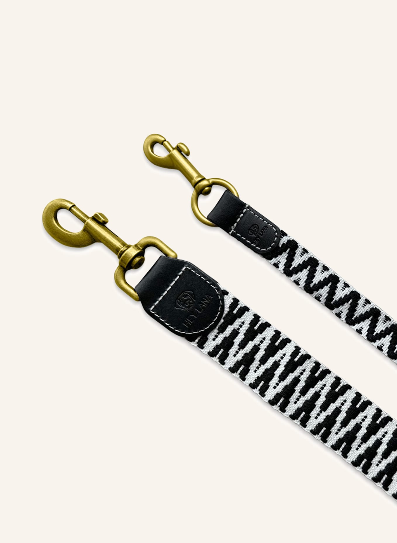 HEY LANA Hundeleine TRÈS CHIC: SCHWARZ/ WEISS