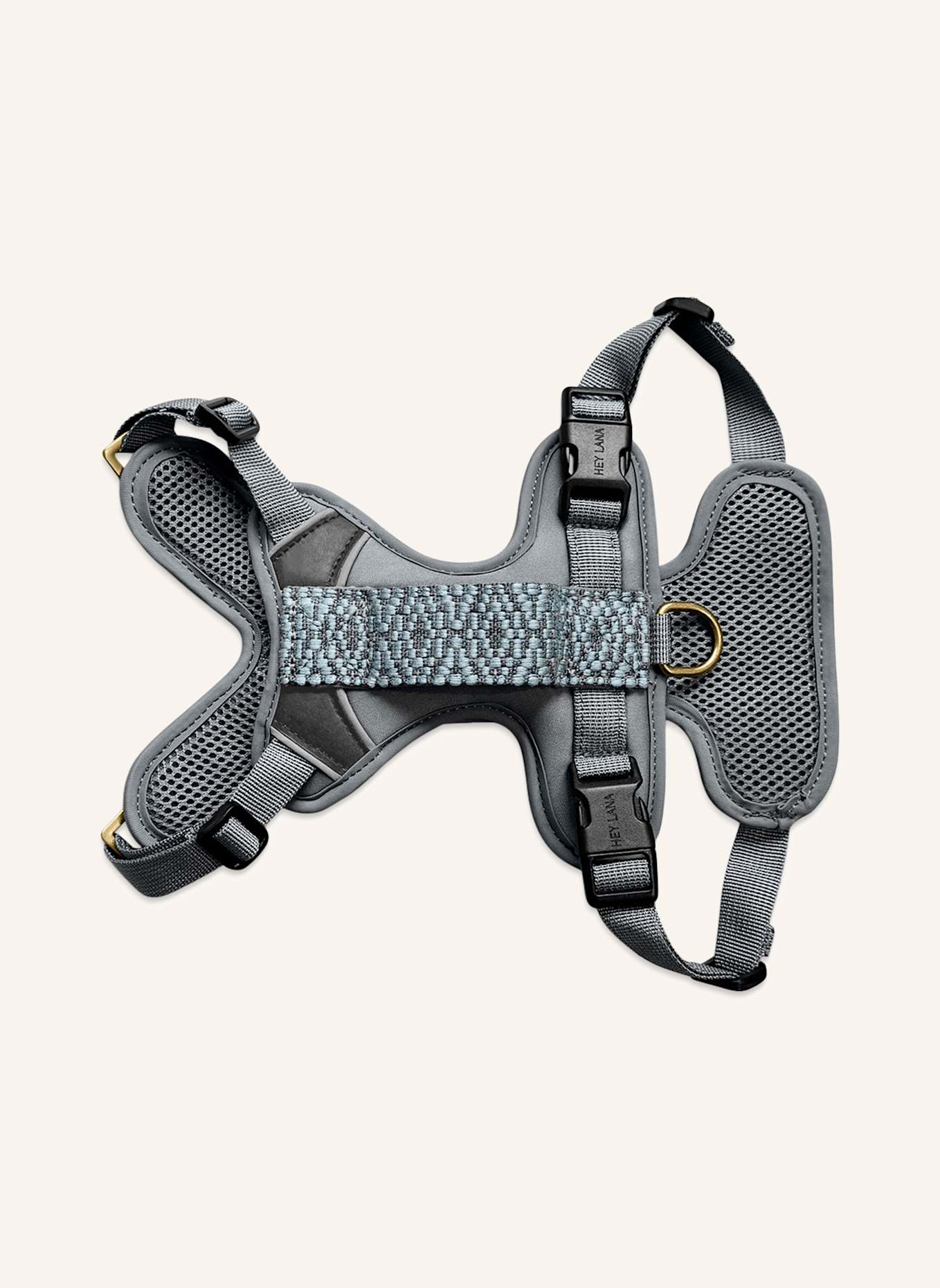 HEY LANA Hundegeschirr TRÈS CHIC: GRAU/ HELLBLAU