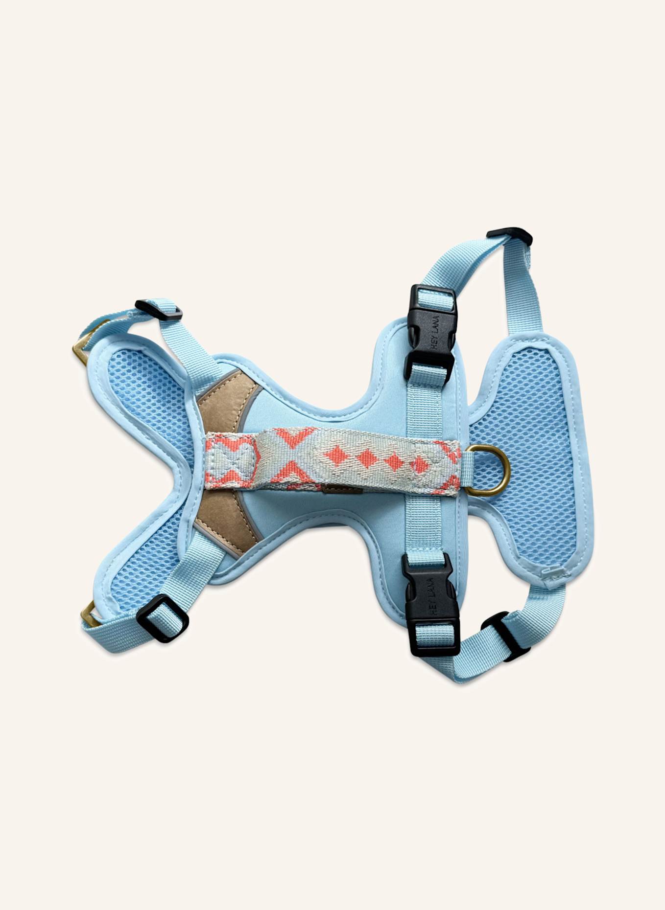 HEY LANA Hundegeschirr TRÈS CHIC: ROT/ HELLBLAU