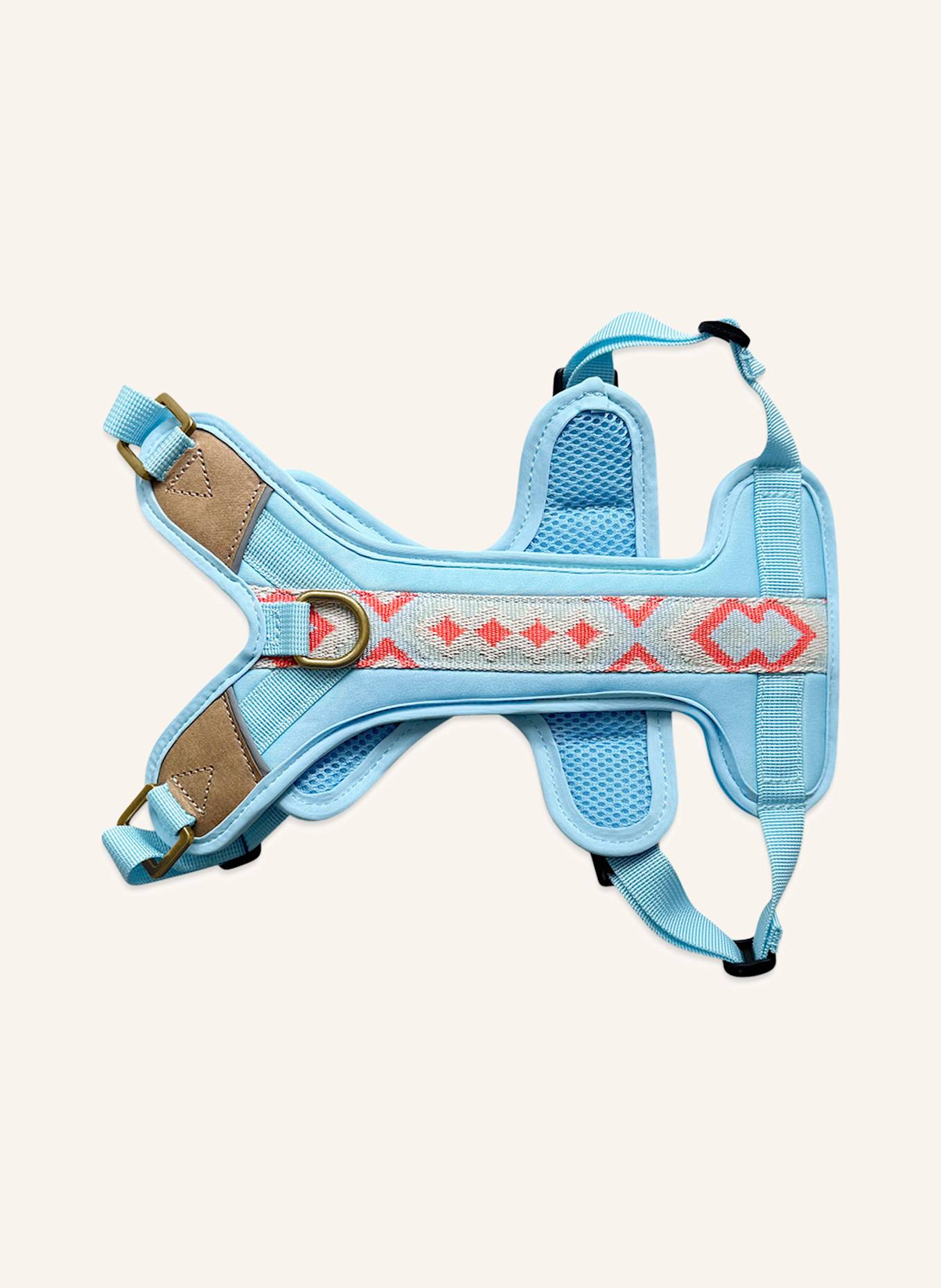 HEY LANA Hundegeschirr TRÈS CHIC: ROT/ HELLBLAU