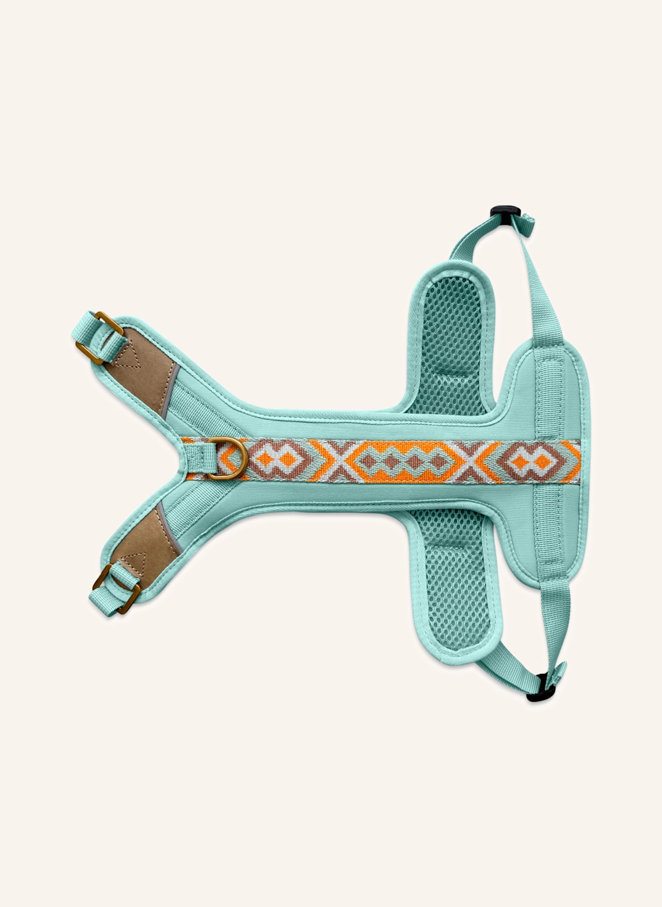 HEY LANA Hundegeschirr TRÈS CHIC: MINT/ ORANGE