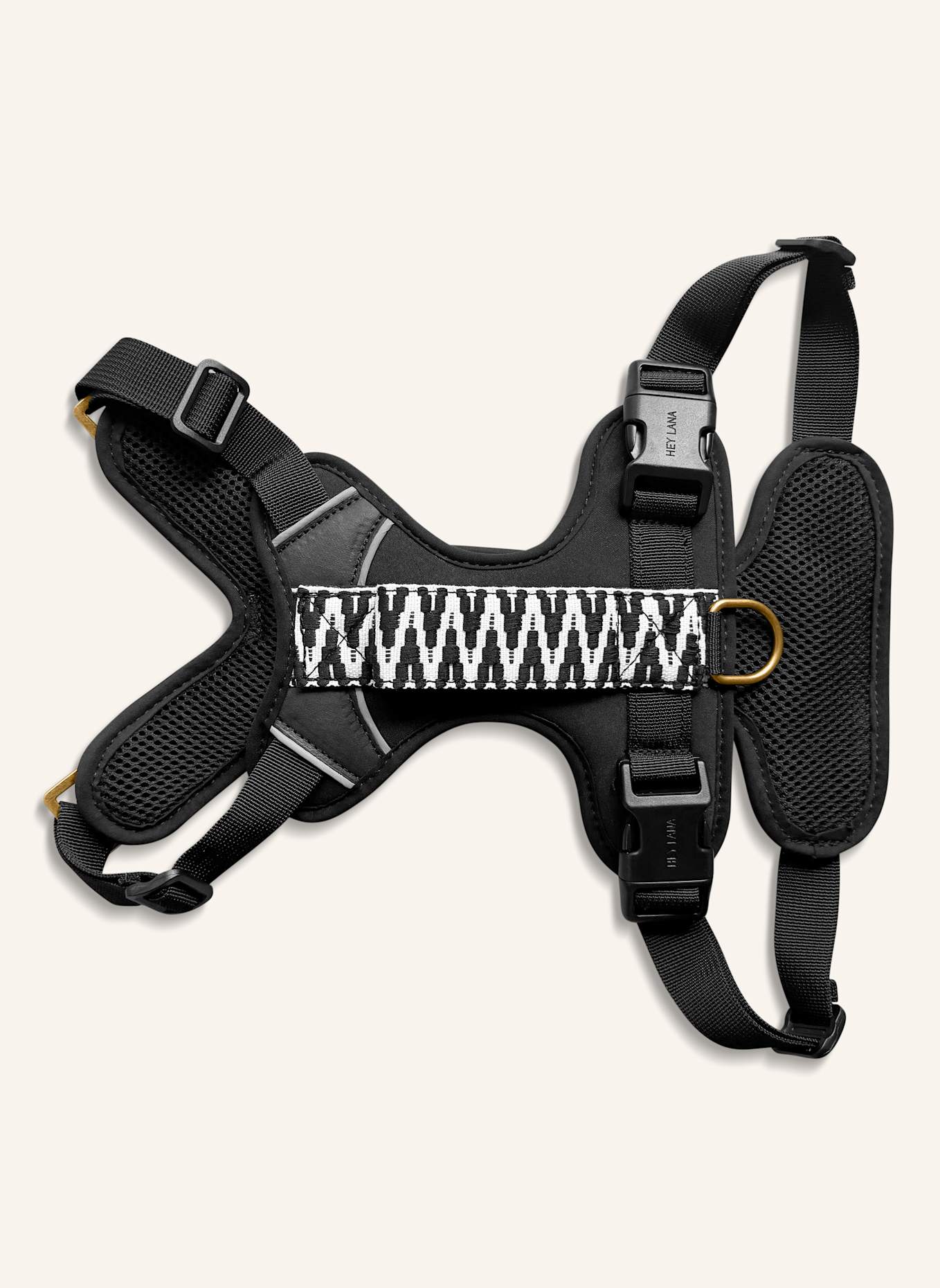HEY LANA Hundegeschirr TRÈS CHIC: SCHWARZ/ WEISS