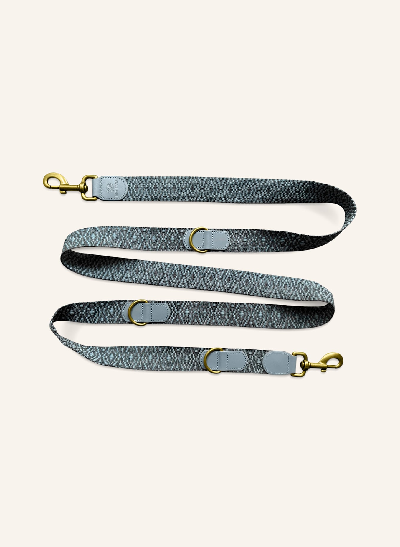 HEY LANA Hundeleine TRÈS CHIC: GRAU/ HELLBLAU