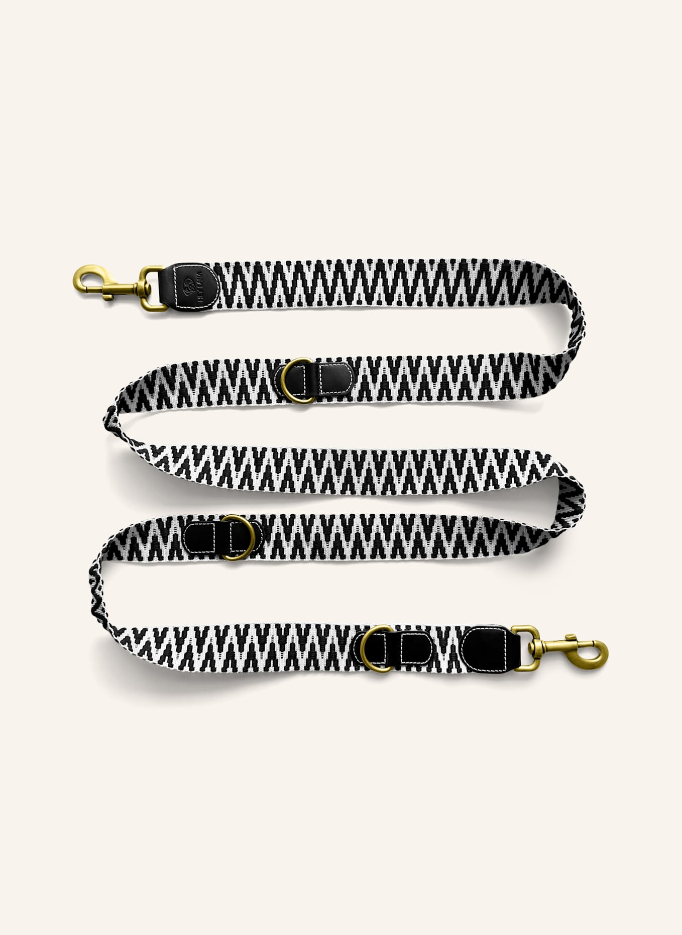 HEY LANA Hundeleine TRÈS CHIC: SCHWARZ/ WEISS