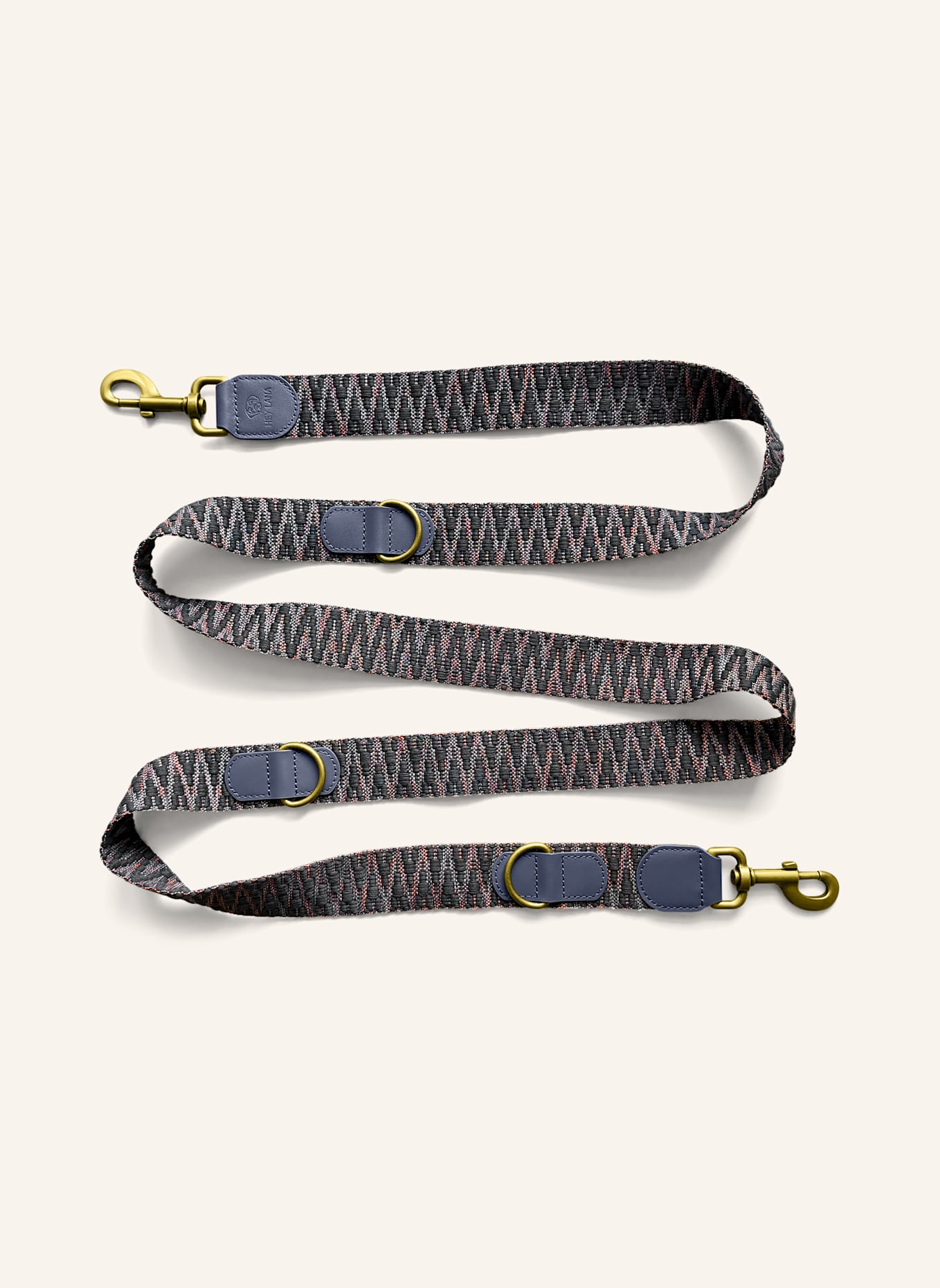 HEY LANA Hundeleine TRÈS CHIC: BLAU/ GRAU