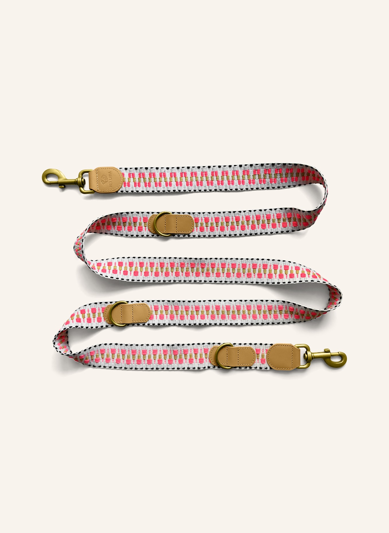 HEY LANA Hundeleine TRÈS CHIC: PINK/ BEIGE