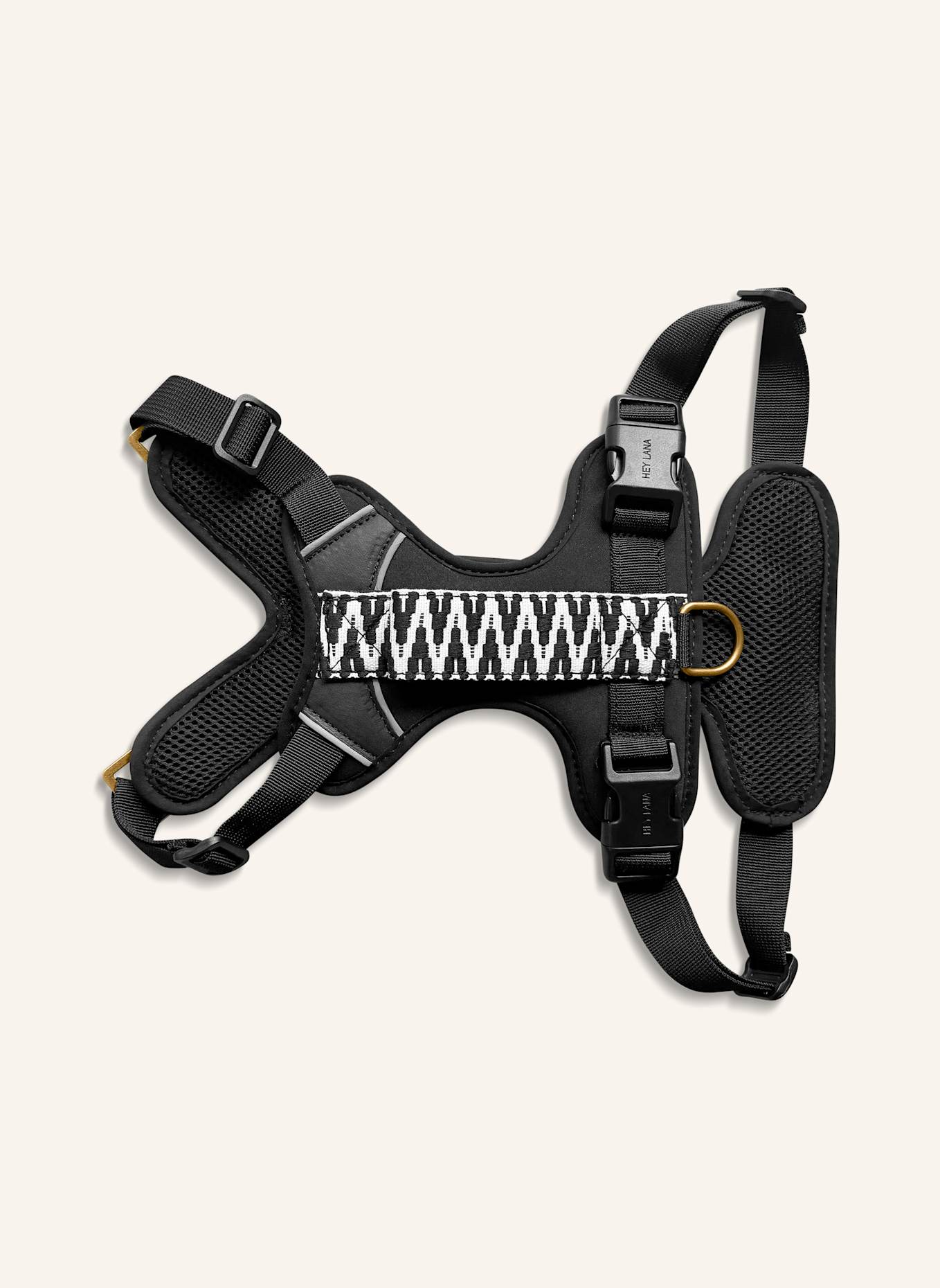 HEY LANA Hundegeschirr TRÈS CHIC: SCHWARZ/ WEISS
