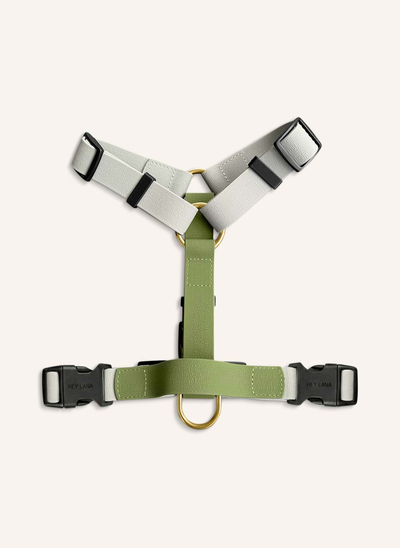 HEY LANA Hundegeschirr OUTDOOR FLEX: GRAU/ GRÜN