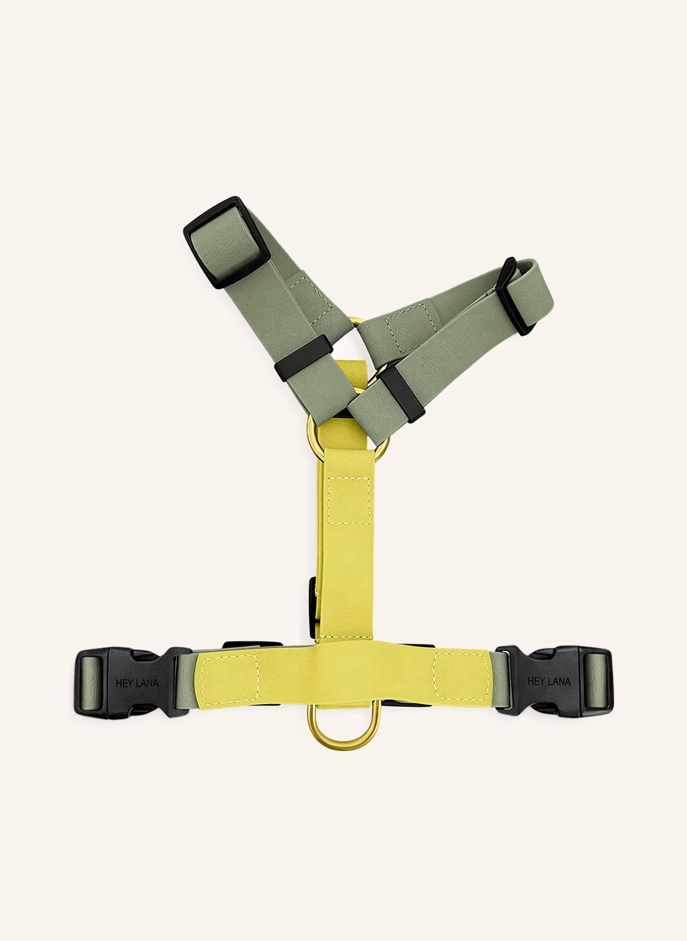HEY LANA Hundegeschirr OUTDOOR FLEX: HELLGELB/ KHAKI
