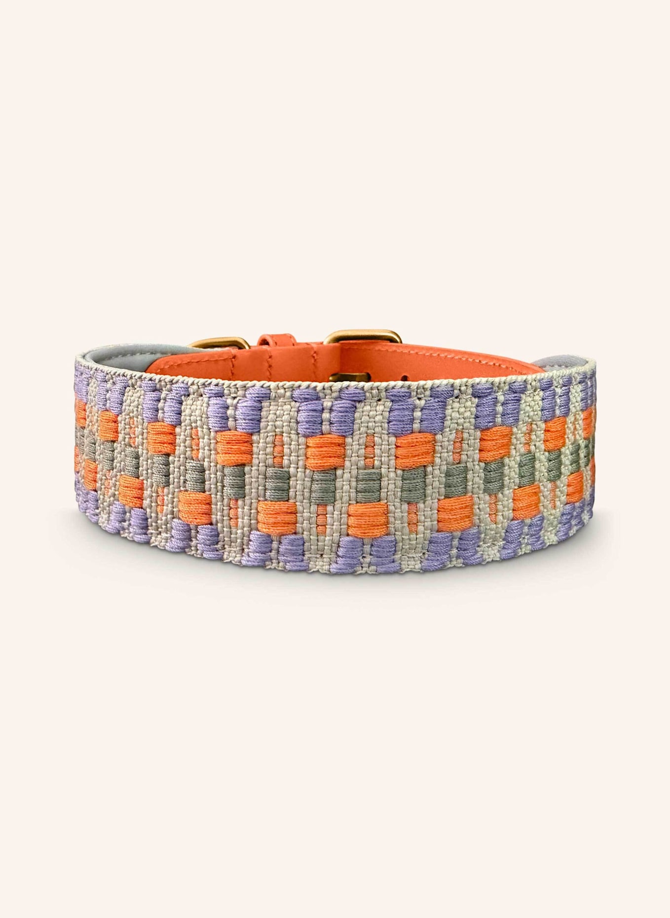 HEY LANA Hundehalsband TRÈS CHIC: ORANGE/ HELLGRÜN